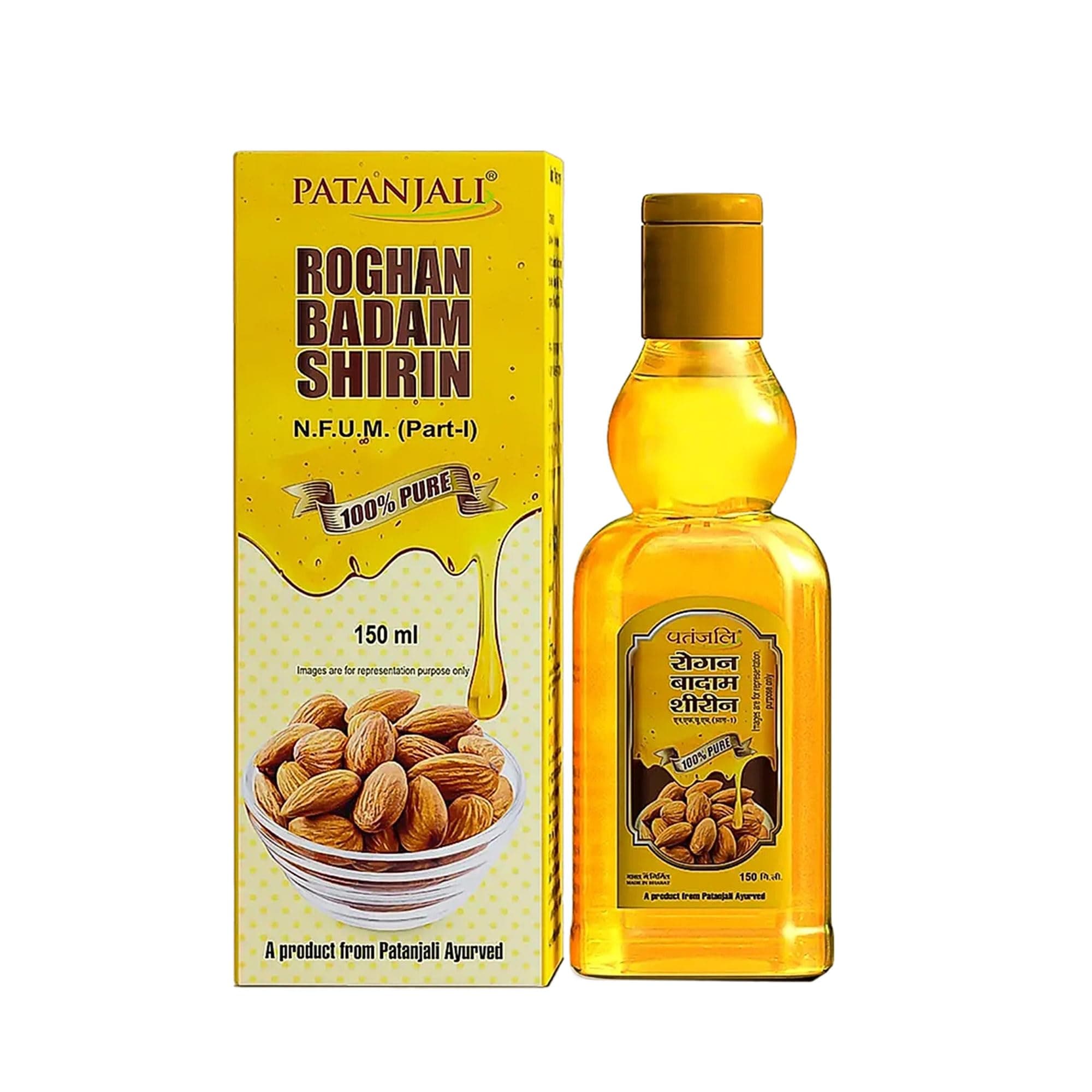 Rogan Badam Oil 150ml, Pure Almond Oil for Hair & Skin Care