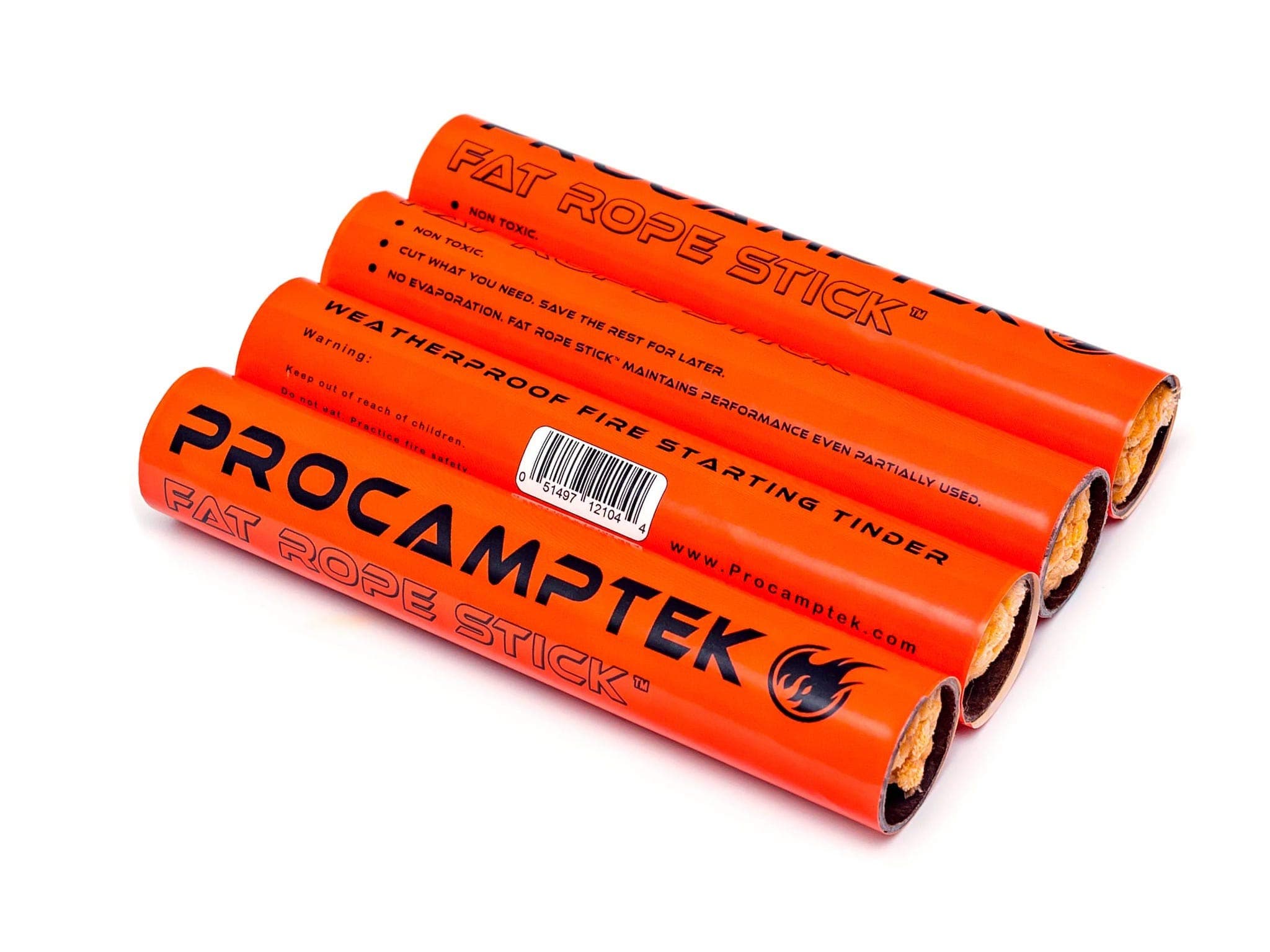 Fat Rope Stick - Procamptek - Weatherproof Emergency Fire Starter Tinder - 4 pack