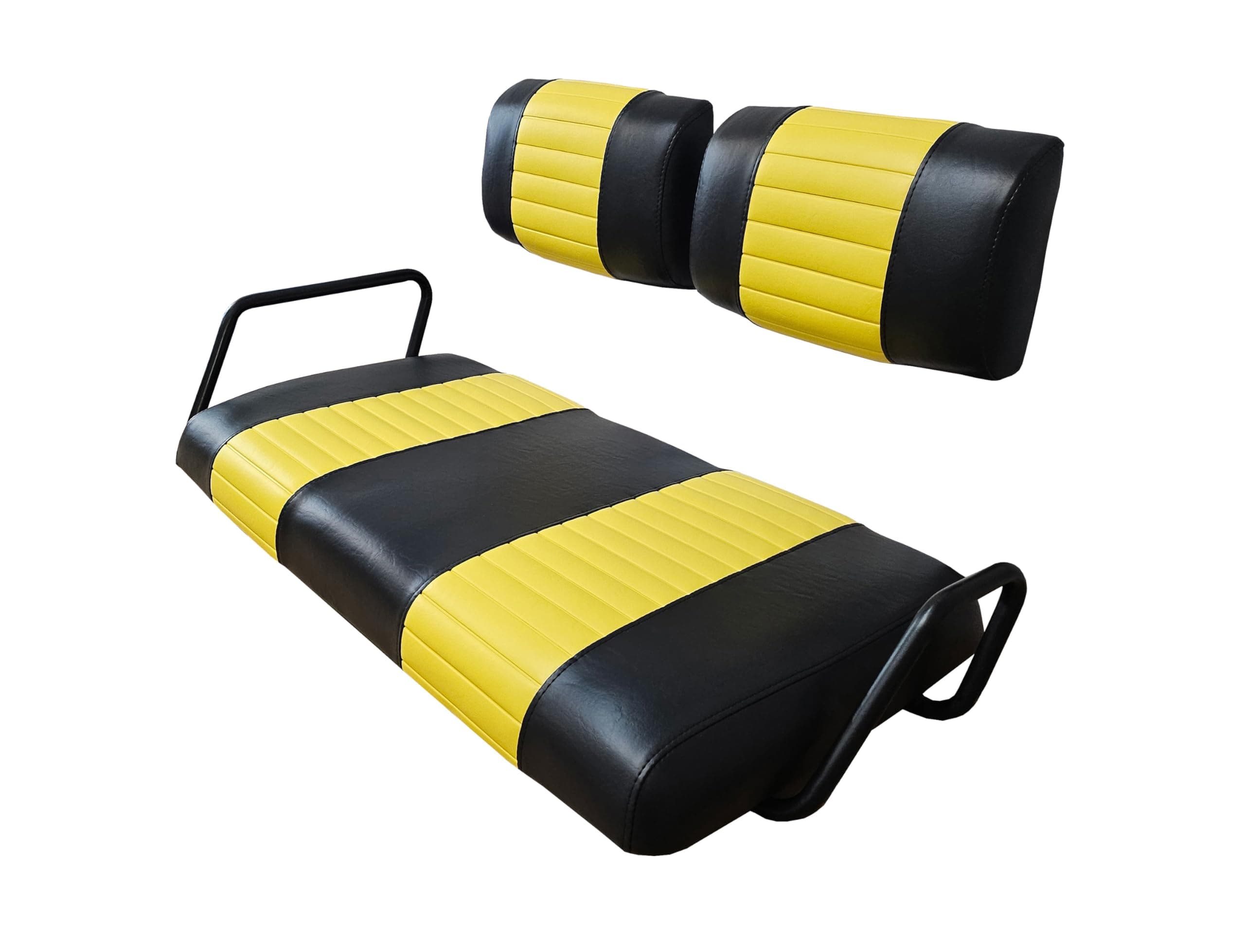 Yamaha G11 - G22 "Staple ON" Golf Cart Seat Cover (2 Stripe) Choose From 30 Colors, Custom Golf Cart Seat Covers, Handmade-Golf-Cart-Seat-Covers, Up To Par Covers