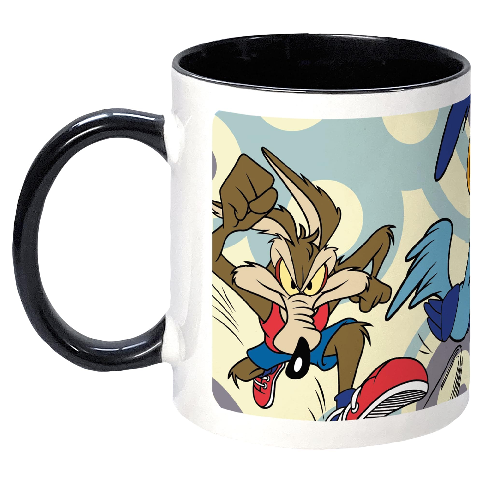 Road Runner Wile E Coyote Mug. Looney Tunes Beep Beep Cartoon Retro Kitchen Novelty Gift Idea for him