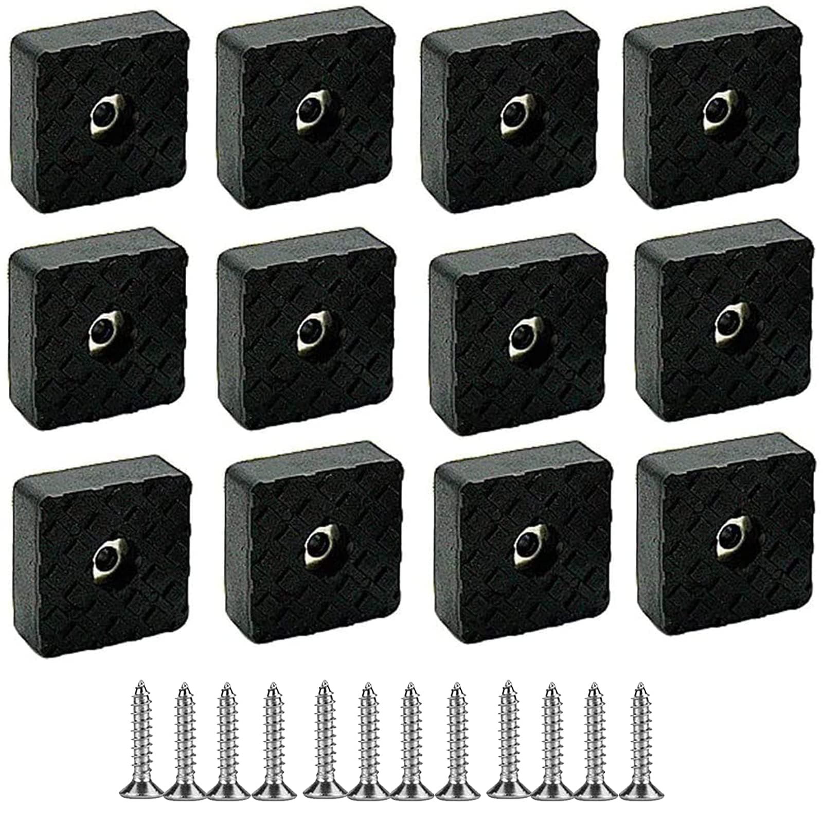 THETAGFurniture Pads Floor Protector,Rubber Furniture Pads,Rubber Feet Pads,Rubber Feet for Furniture,Chair Leg Floor Protector Pads Wood Floor Protectors, Rubber Feet for Furniture 12pcs (Black)