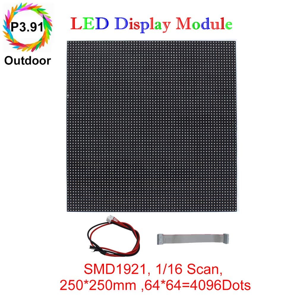 P3.91 Rental Sereis LED Module, LED Board Full RGB Digital Pixel Matrix Board with 4096 dots, 1/16 Scan, 5000 Nits Brightness for Outdoor Display Size: 250 * 250mm