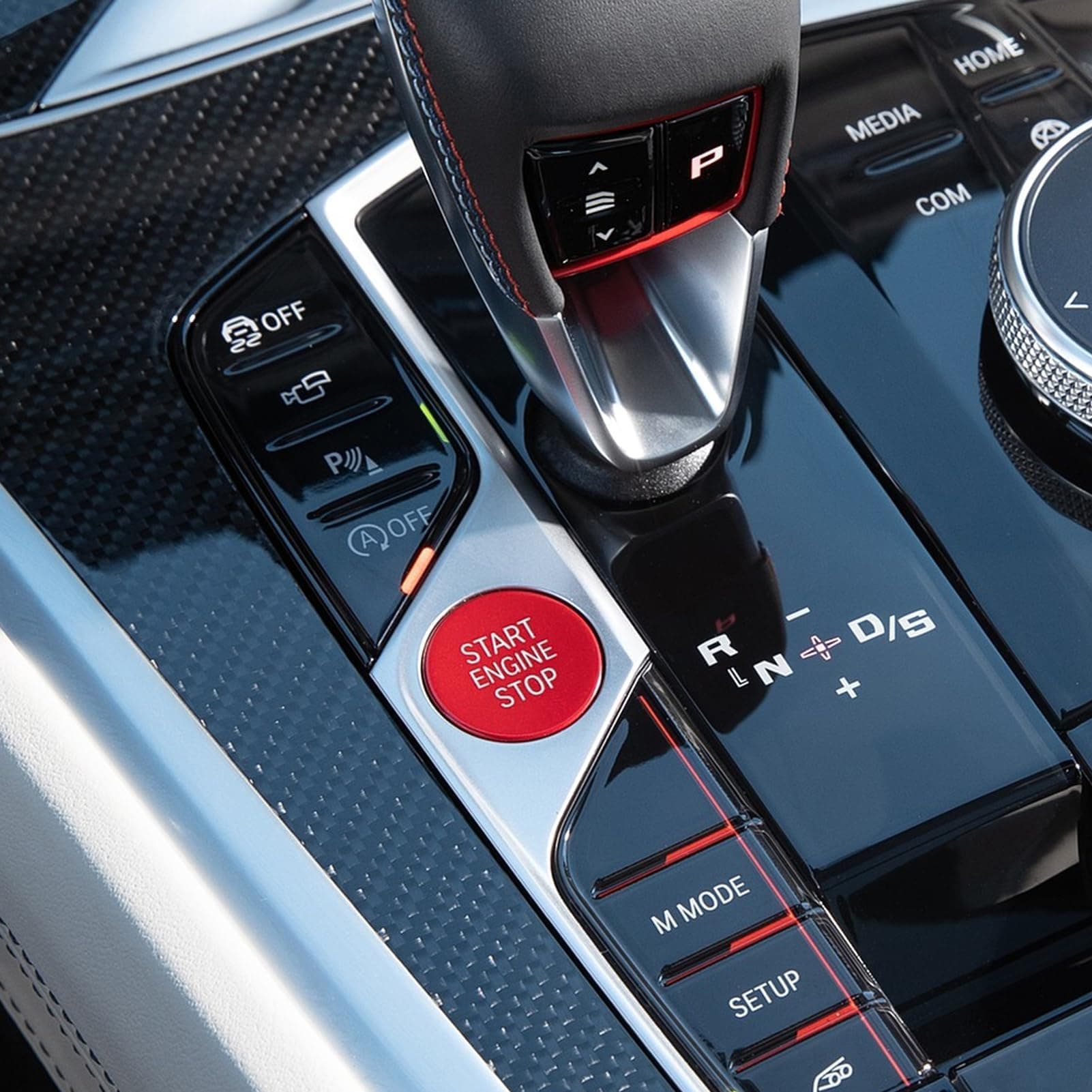 Jaronx Compatible with BMW Sports Red Start Stop Button 2018-2024, Engine Ignition Push Start Button Cover for BMW 1' F40/2' F44/3' G20 G21/4' G22 G23/8' G14 G15 G16/X5 G05/X6 G06/X7 G07/Z4 G29 Series