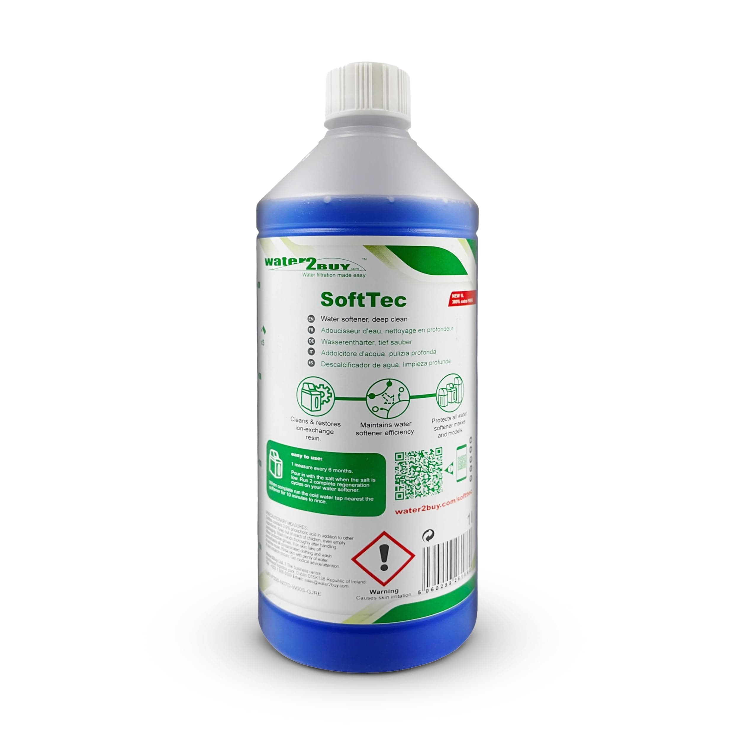 Water2Buy Easy SoftTec Resin Cleaner 1L Bottle | Water Softener Resin Cleaner for All Water softeners