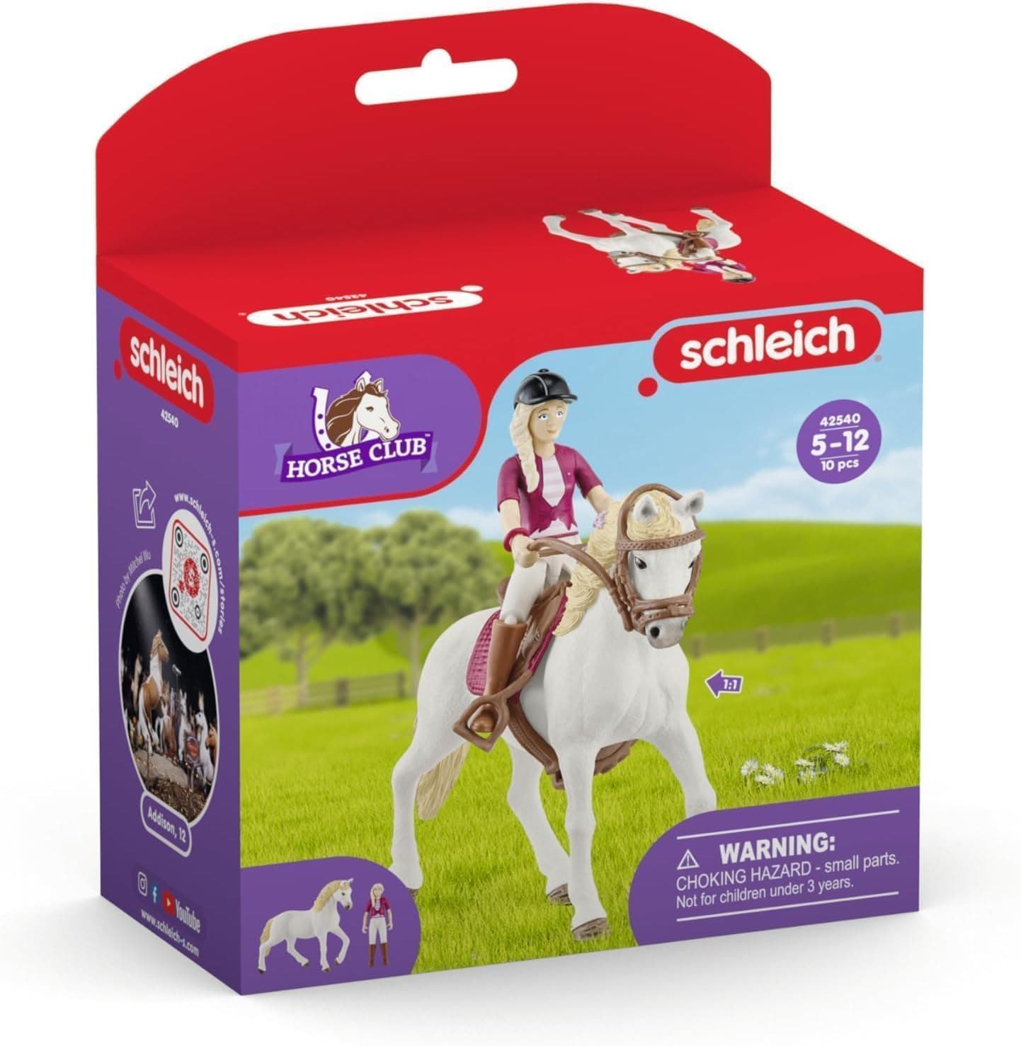 Schleich Horse Club, Horse Toys for Girls and Boys, Sofia and Blossom Horse Set with Rider and Horse Toy, Ages 5+