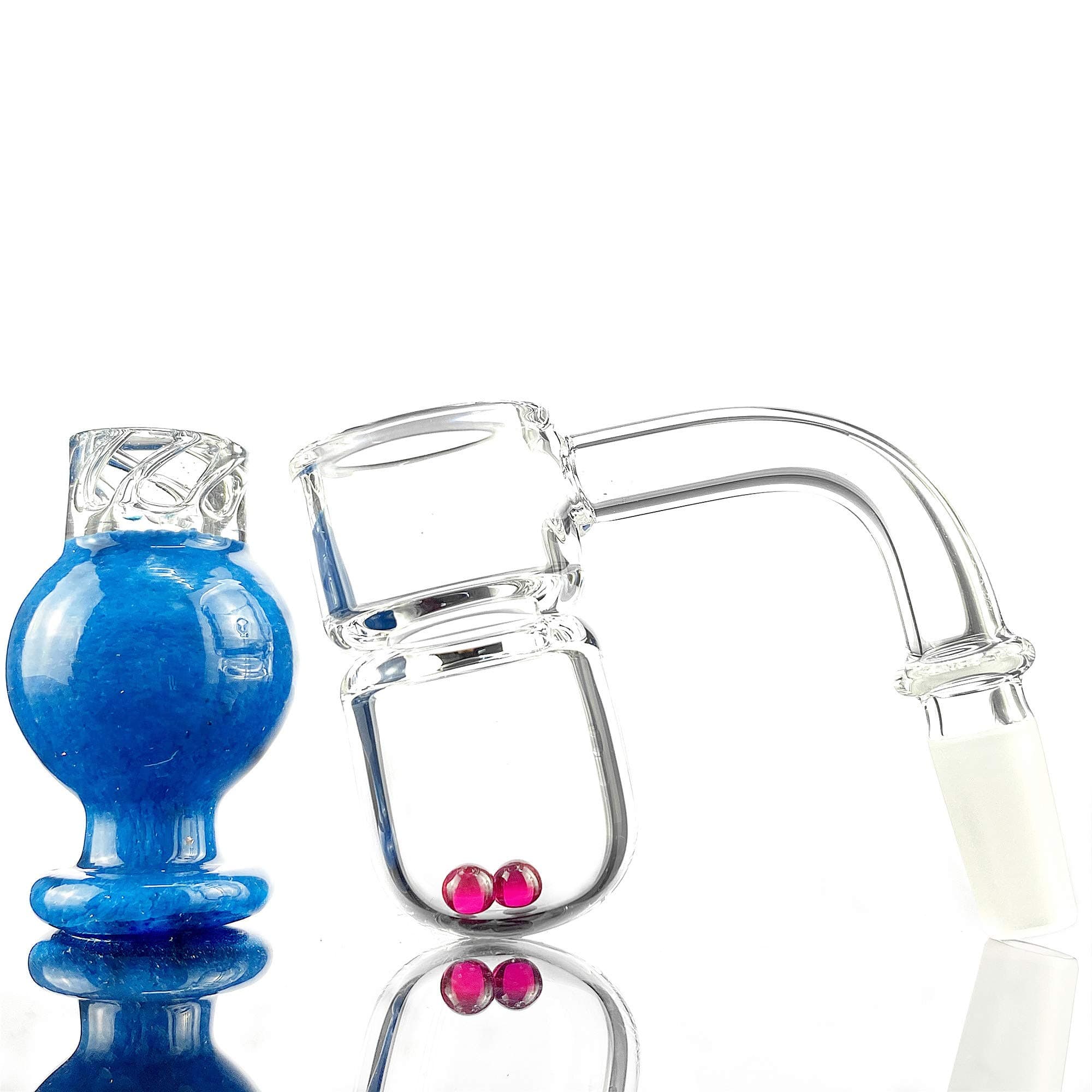 MANZD-25mm Wide Splash Guard Round Bottom Quartz Accessory (90Degree 14Female)