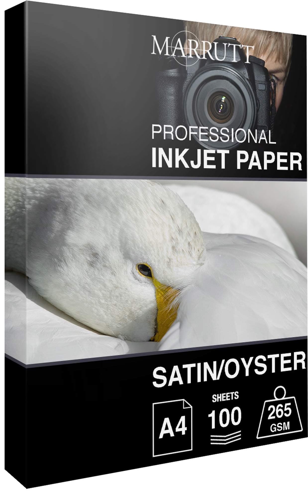 265gsm Pro Photo Satin/Oyster Inkjet Paper: A4-100 Sheets