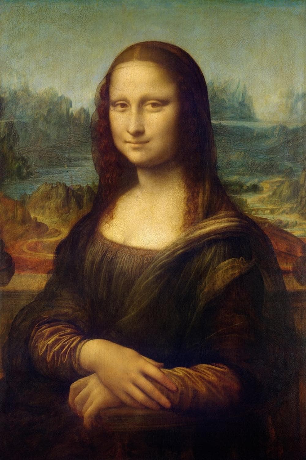 ART.COM Wall Art Print Mona Lisa by Leonardo Da Vinci, 24" x 36"