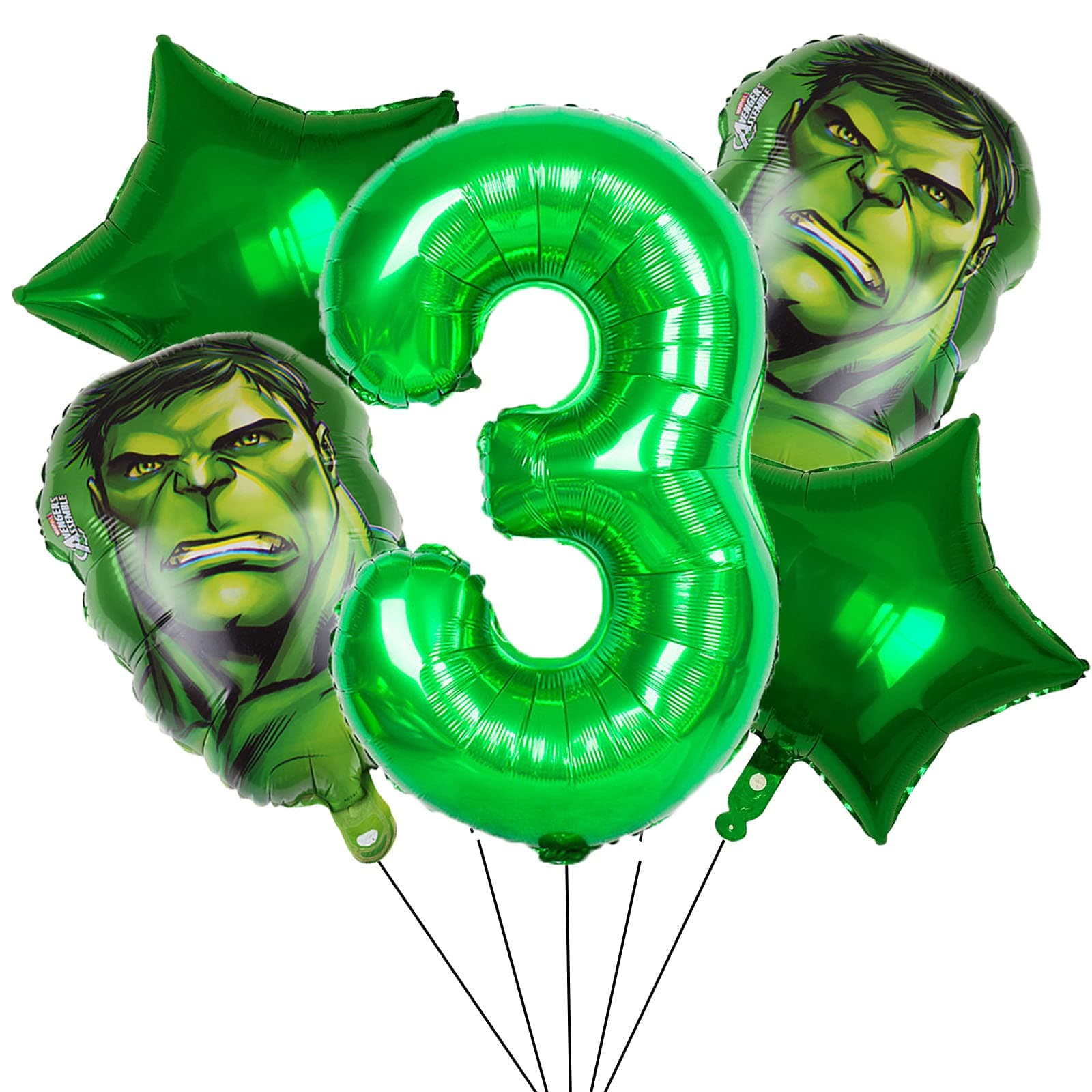 Superhero The Incredible Hulk 3rd Birthday Decorations Green Number 3 Balloons 32 Inch | The The Incredible Hulk Birthday Balloons for Kids Birthday Baby Shower Decorations (The Hulk 3rd Birthday)