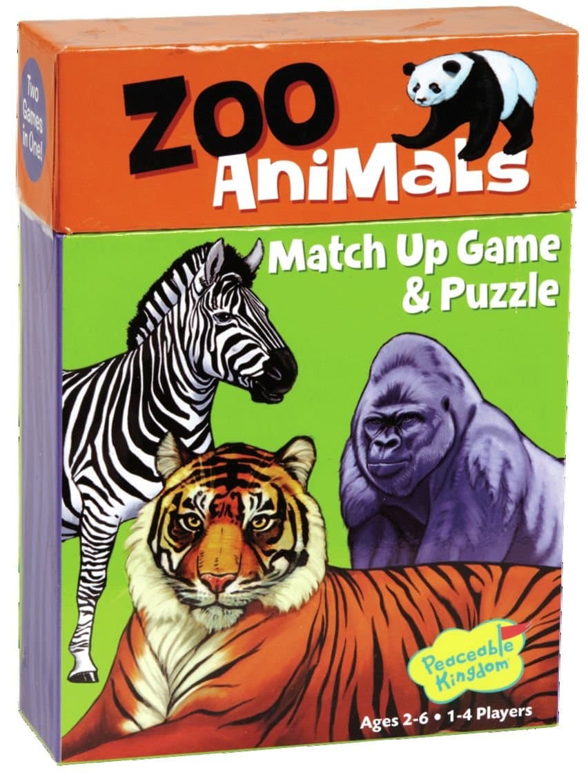 PEACEABLE Kingdom Zoo Animals Match Up Game, 1 EA