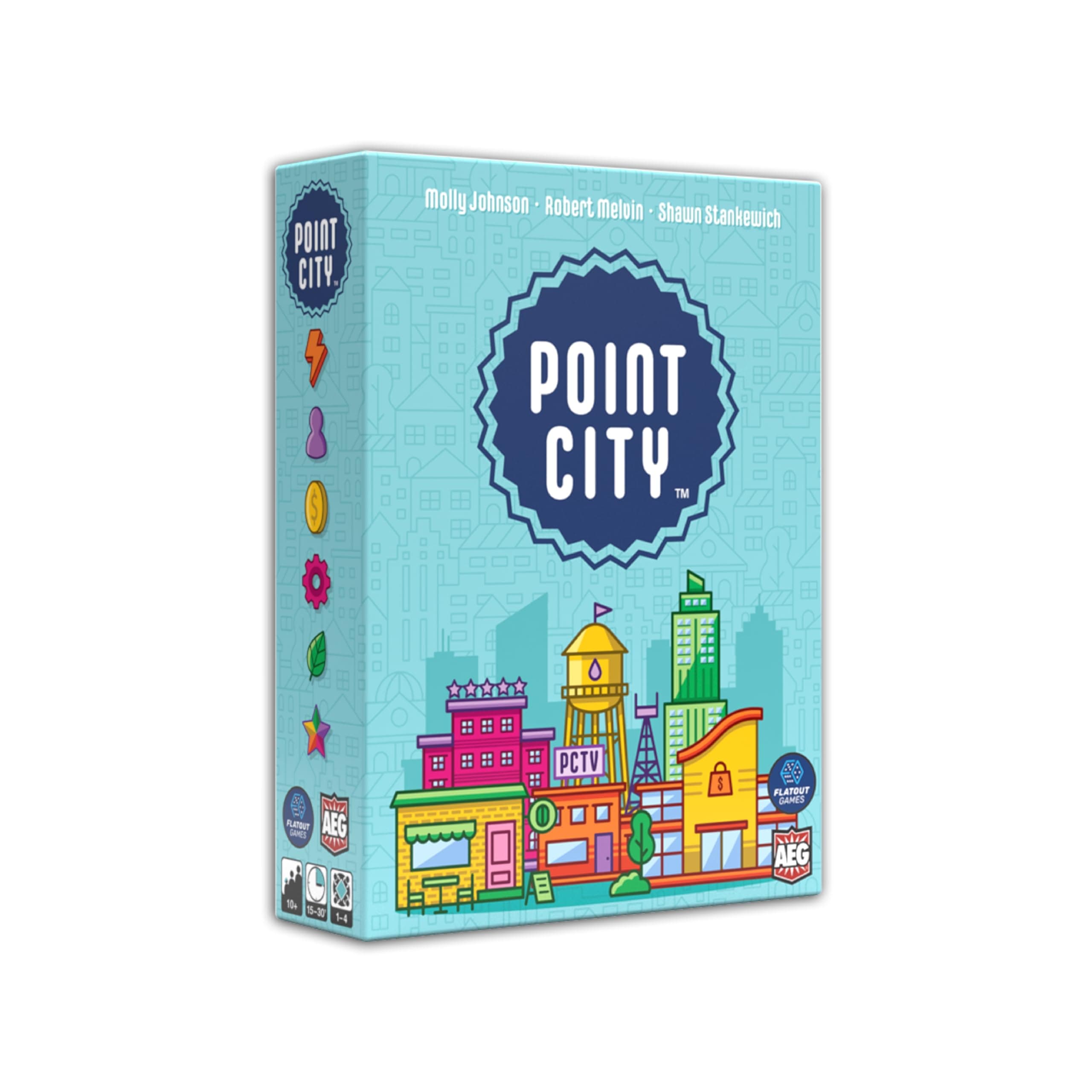 AEG & Flatout Games | Point City - A City Building Card Game for the Whole Family | Easy to Learn | Quick to Play | Ages 10+ | 1-4 Players