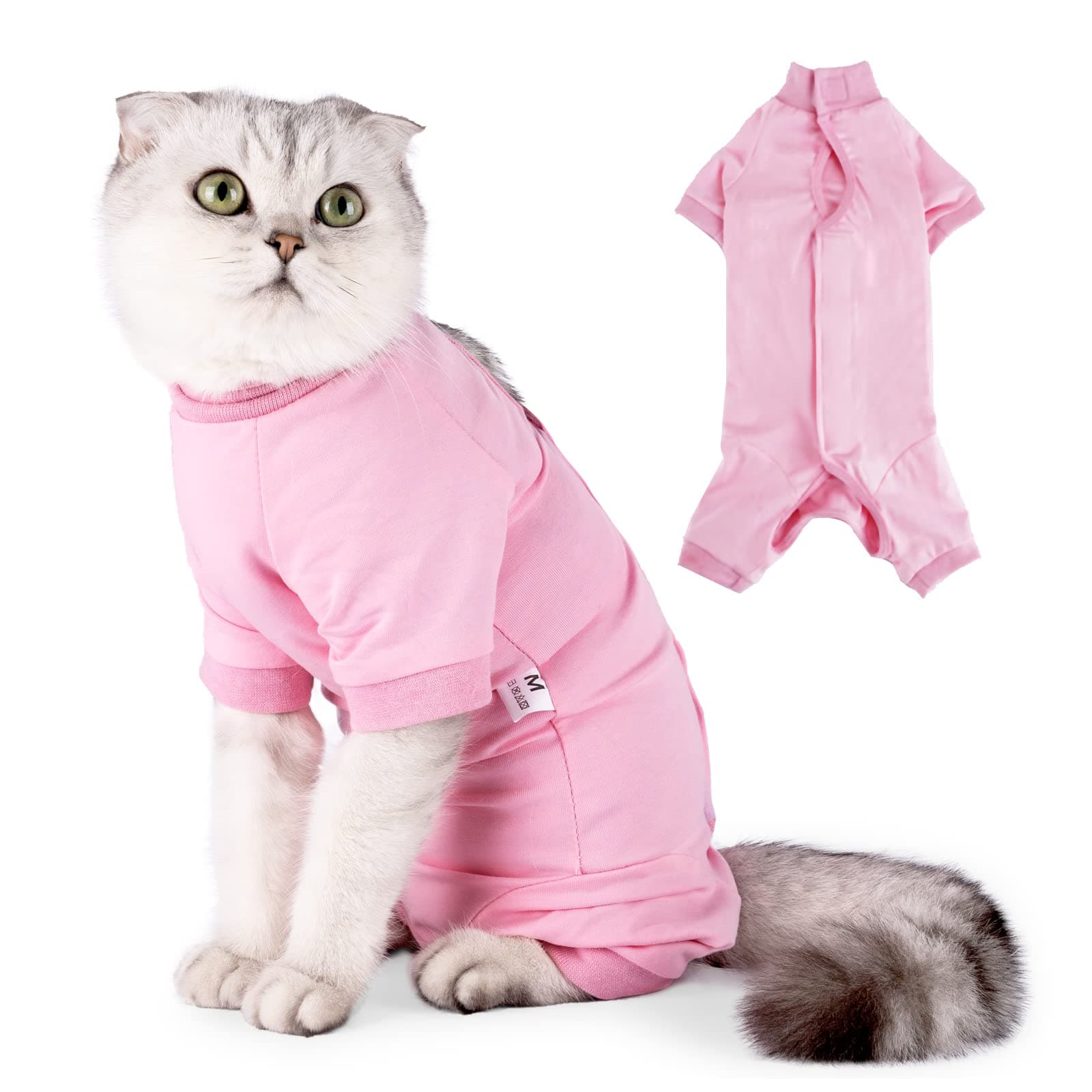 Cat Surgical Recovery Suit Professional for Male Female Cat Vest Body Suits Long Sleeve Onesies Prevent Shedding Pet Clothing E-Collar Alternative