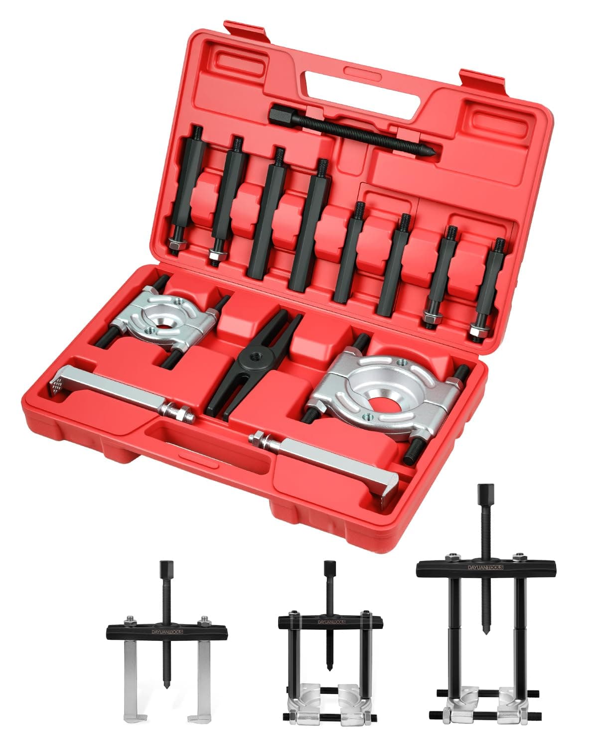 DAYUAN 14pcs Bearing Separator Puller Set, Heavy Duty 5 Ton Capacity 2" and 3" Bearings Splitters Puller Kit