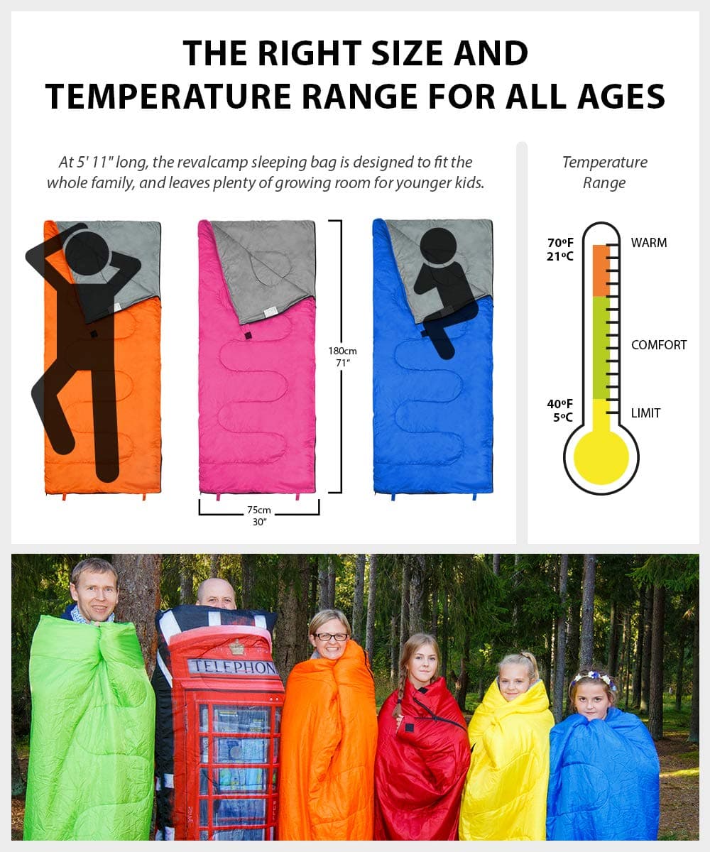 Sleeping Bag Indoor & Outdoor Use. Great for Kids, Boys, Girls, Teens & Adults. Ultralight and Compact Bags are Perfect for Hiking, Backpacking & Camping