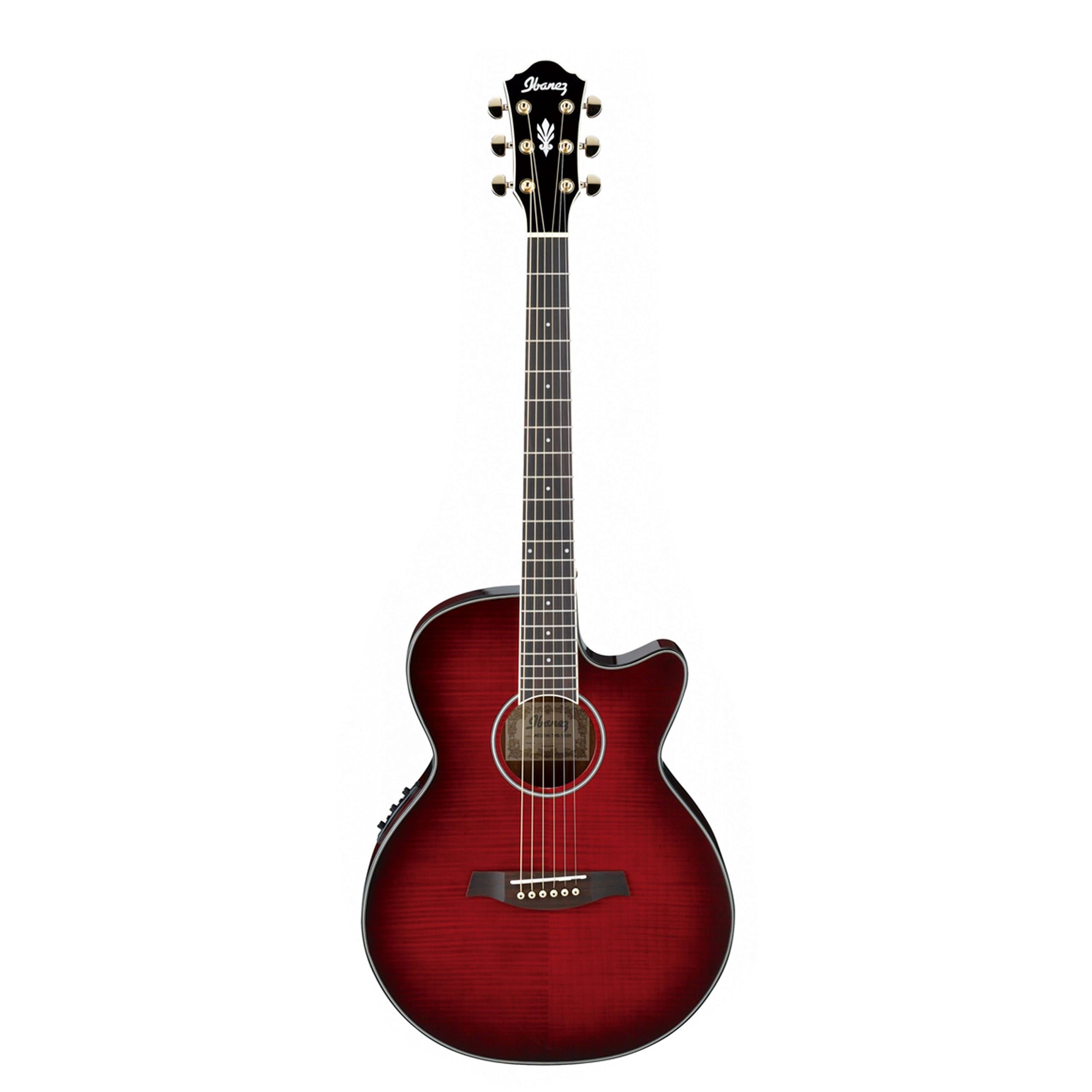 Ibanez AEG24II-THS - electro-acoustic folk guitar - faded transparent red