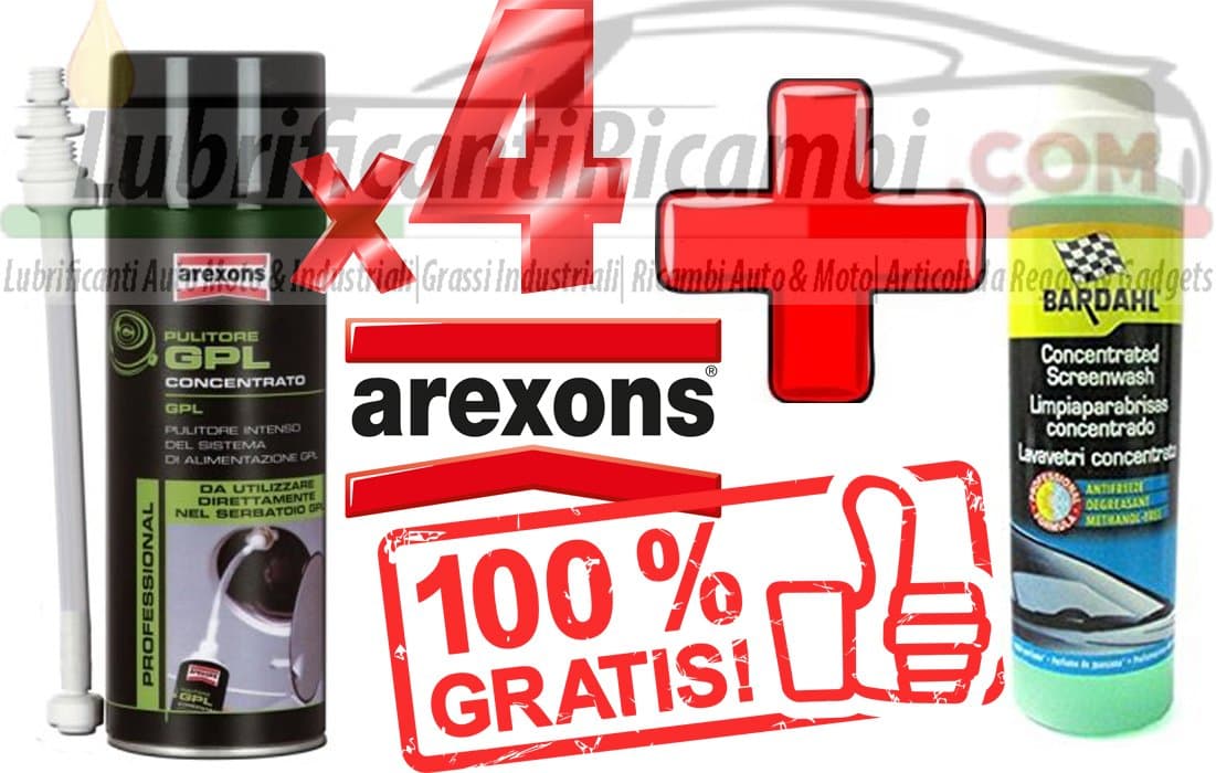 LPG Concentrate – AREXONS Cleaner Additive Intense 120 ml Concentrated Cleaner for LPG Circuits Installations – 4 Cans + Bardahl Squeegee Liquid Concentrate Antifreeze – Super Offer
