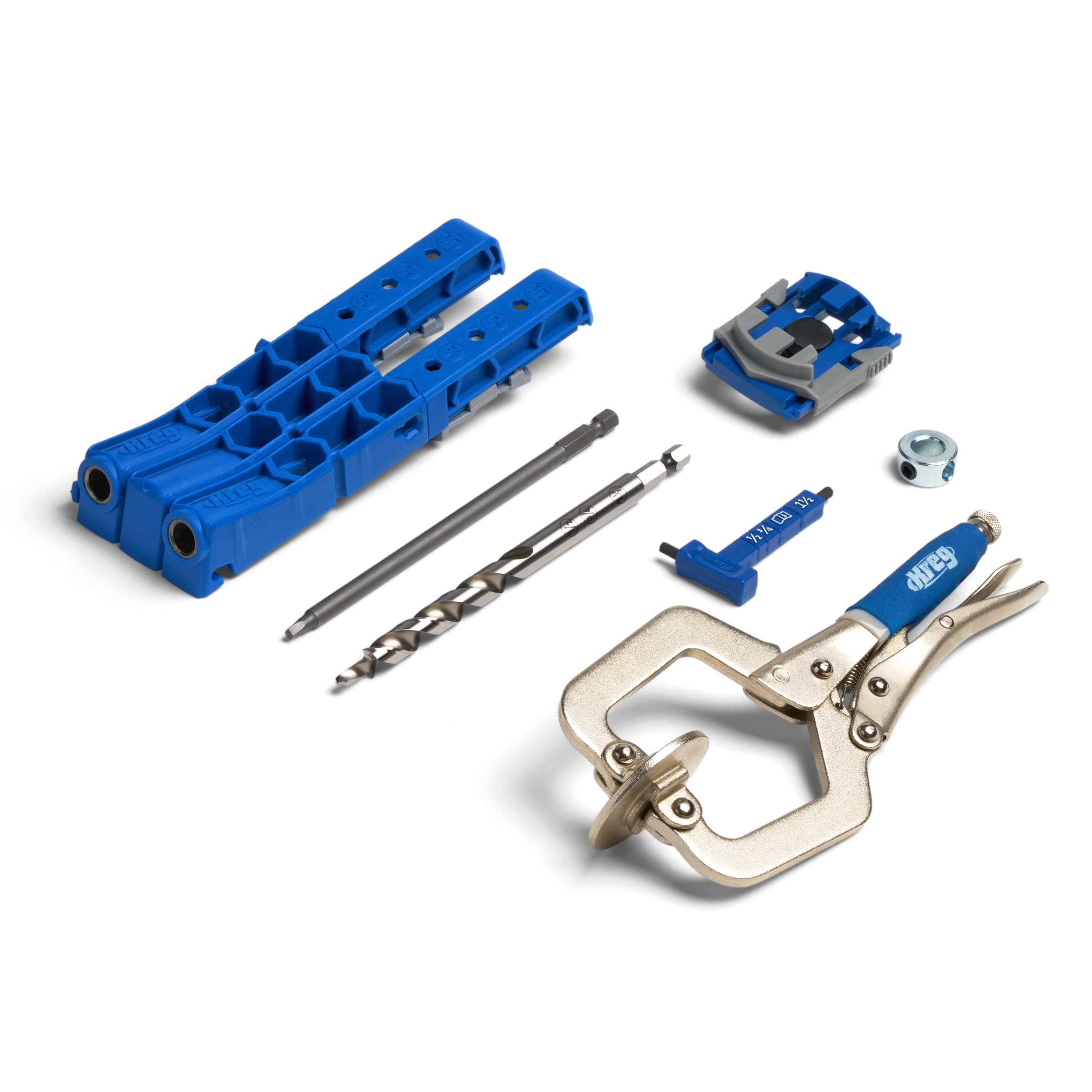 Kreg KPHJ320-22 Pocket-Hole Jig 320 with Classic 2 Inch Face Clamp - Small, Durable Jig for Tight Spaces - Easily Adjustable Drill Guides - For Materials 1/2" to 1 1/2" Thick