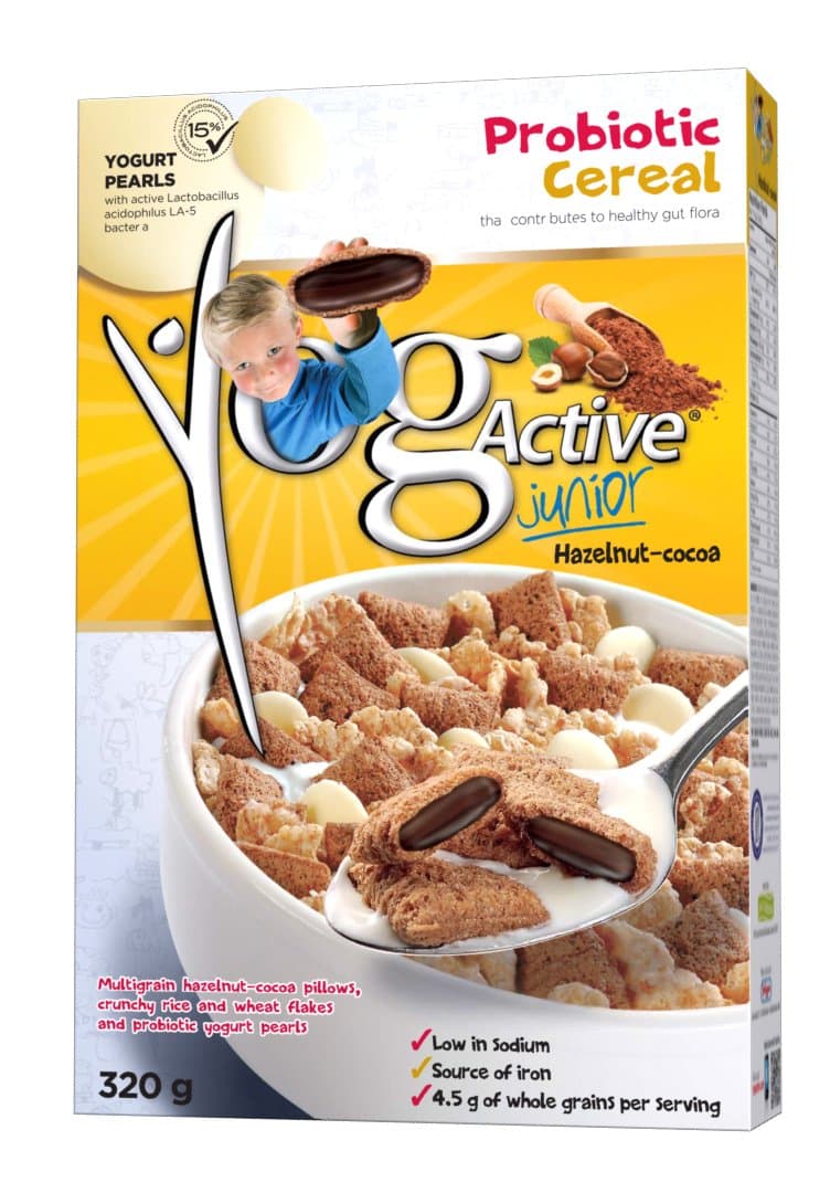 Yogactive - 12 Pack - (Jr. Cocoa Hazelnut) - PROBIOTIC cereal - NON GMO