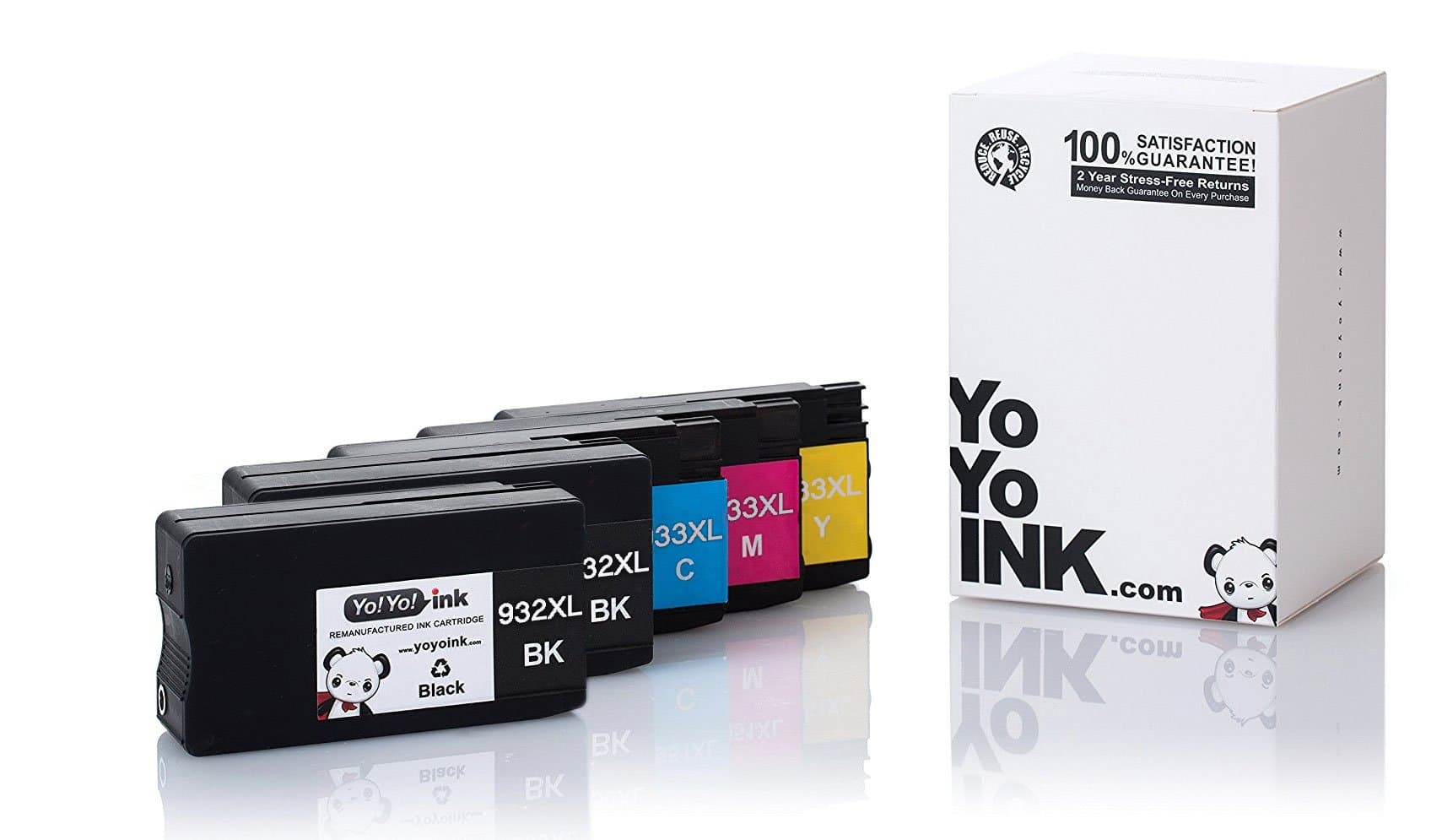 YoYoink Remanufactured Printer Ink Cartridges Replacement for HP 932XL 932 XL High Yield (2 Black) - Officejet 6600 6700
