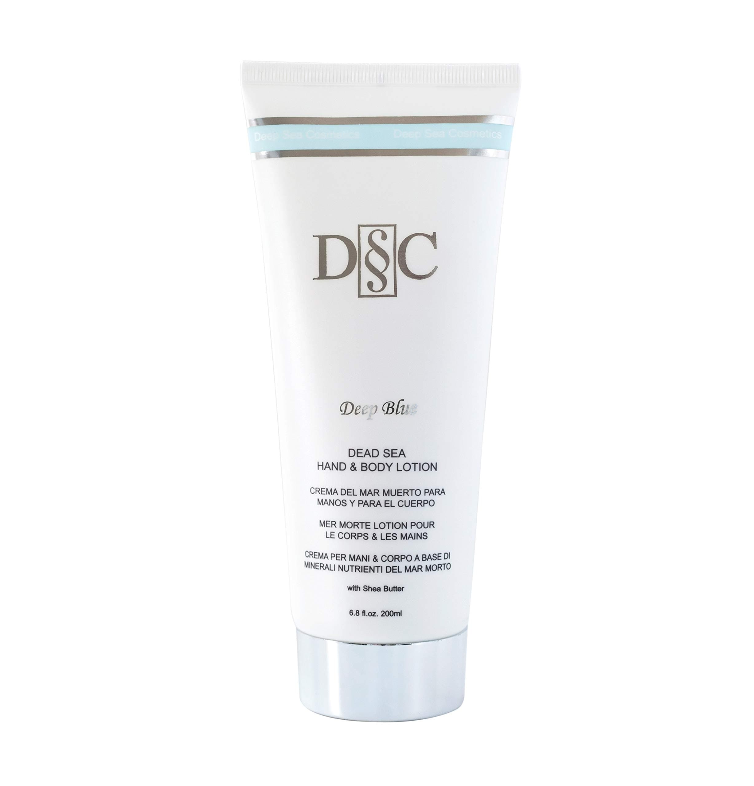Deep Sea Cosmetics | Dead Sea Hand and Body Lotion - Deep Blue | Lotion for Men and Women with Dead Sea Salt, Shea Butter, Avocado Oil and Vitamins A and E