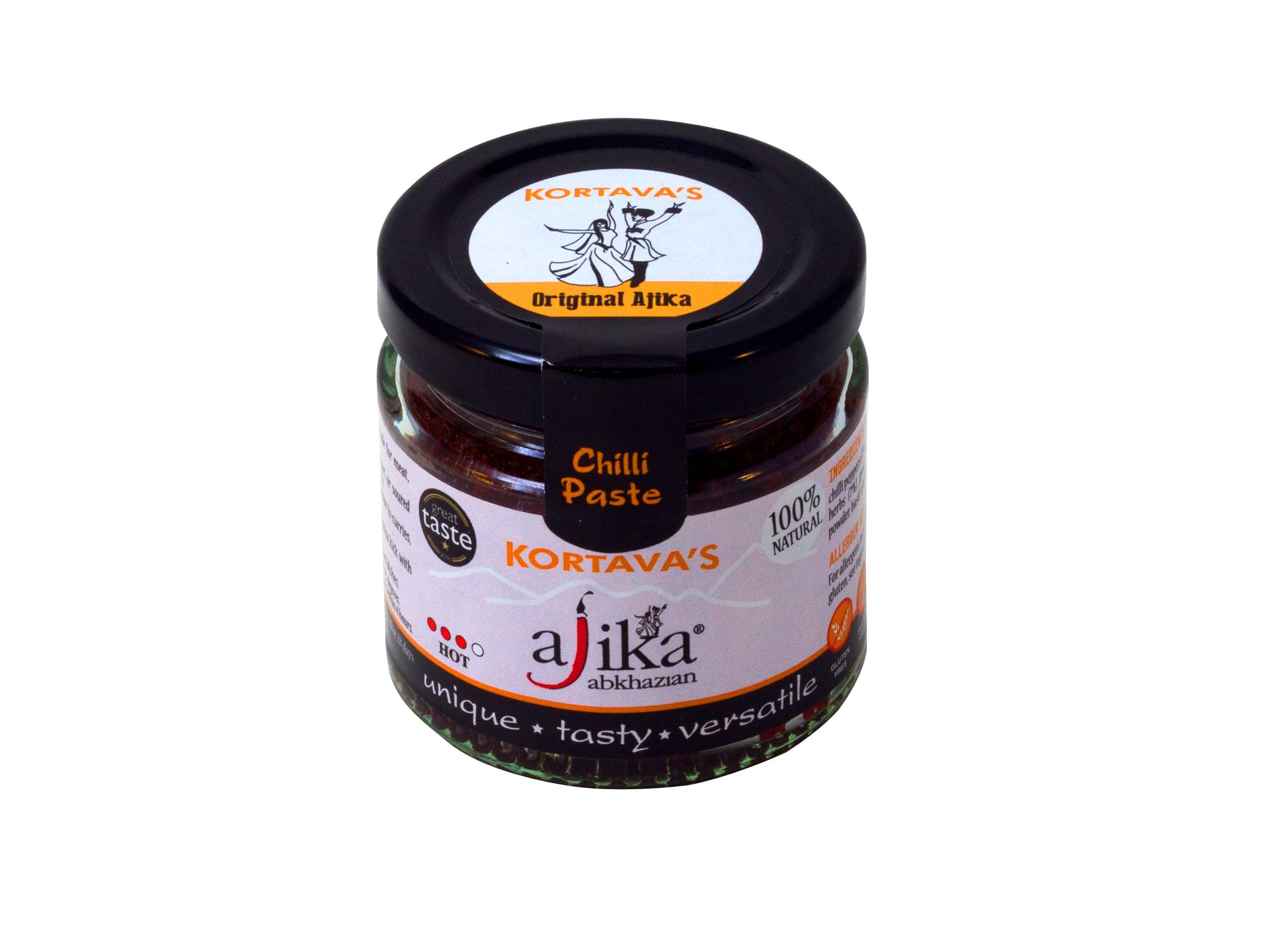 Hot Ajika Chilli Paste 110g, 100% Natural, Full of Flavour, All-Purpose Spice, Condiment & Meat Rub, Made in UK.