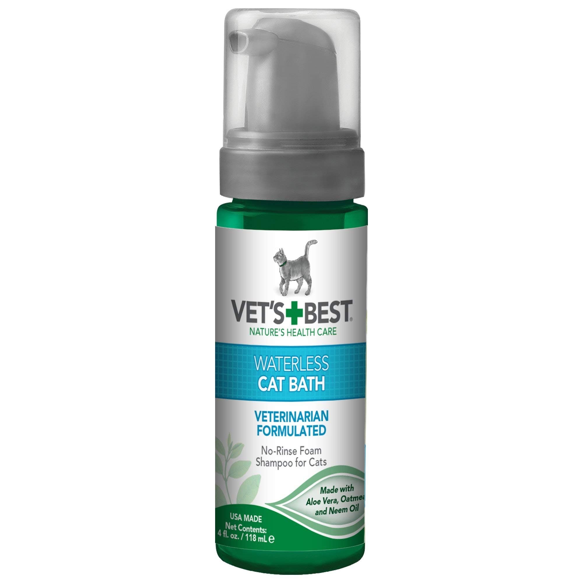 Vet's Best Waterless Cat Bath, White, 118ml