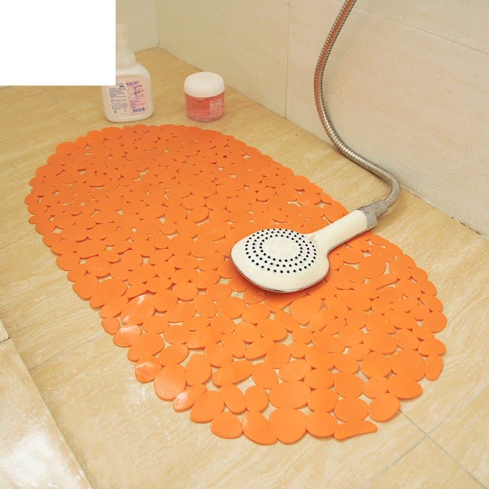 ZHANG KSJks Floor mat PVCPlastic mat Bathroom Door mat Chuck Bathroom mat-R 37x66cm(15x26inch)