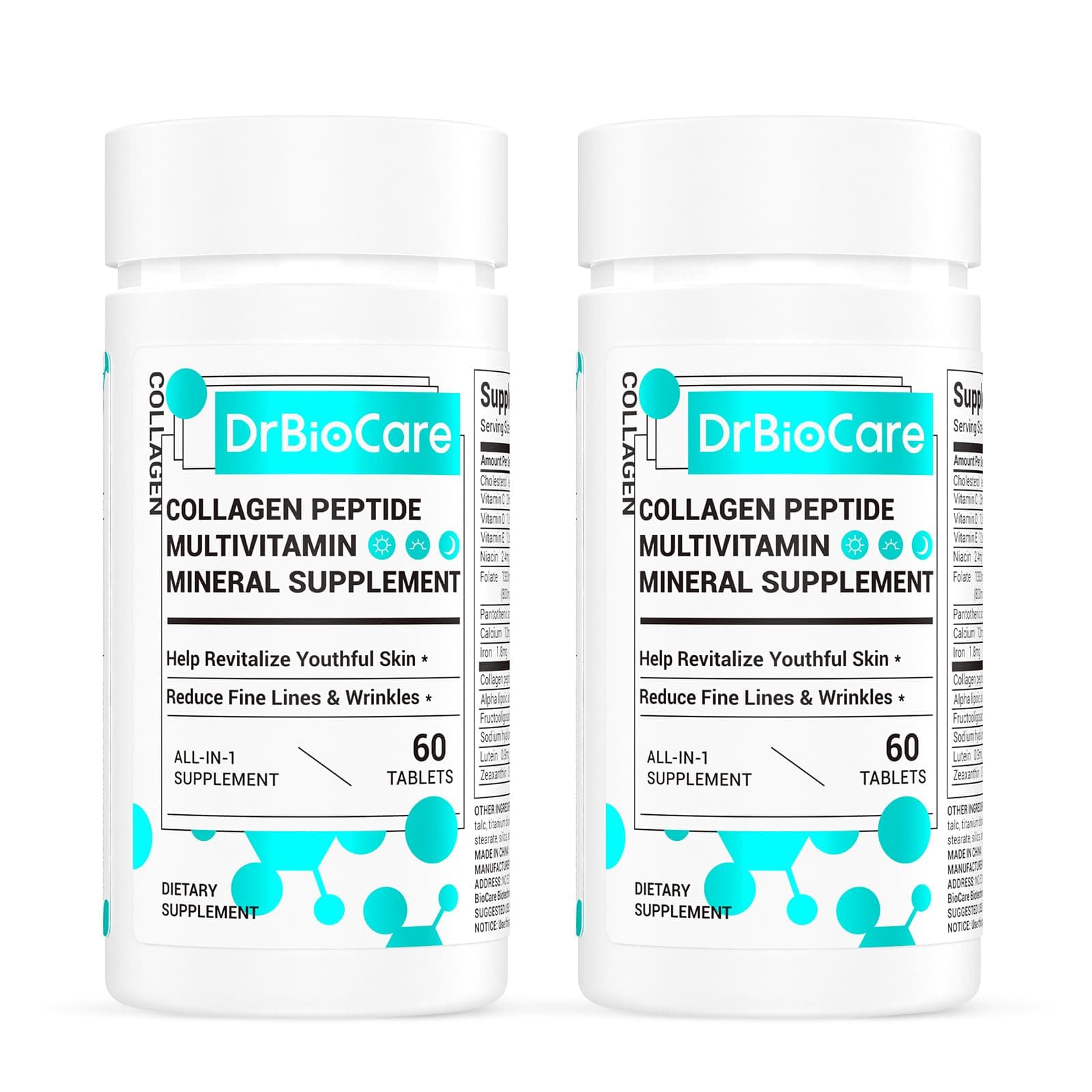 Collagen Peptides for Women, Beauty Vitamin & Mineral Supplement,Contains Vitamin D3, Probiotics for Women & Collagen Peptides,Vitamin B Complex,Vitamin E 120 Tablets