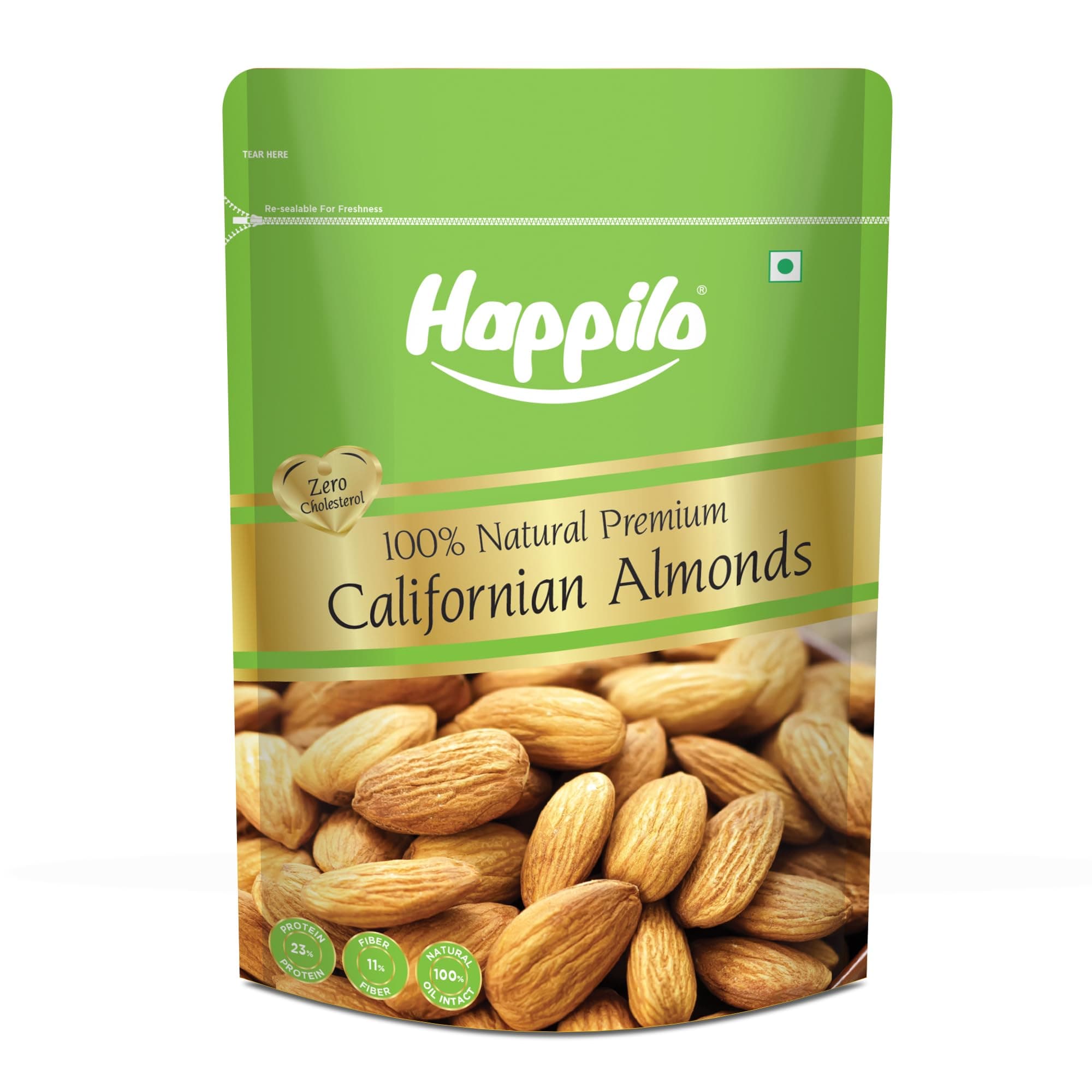Premium Natural Californian Almonds 1 Kg | Badam Giri, Healthy Snacks, Dry Fruits | Crunchy Nuts | High in Fiber | Rich in Protein | Magnesium | Phosphorus | Dietary Fibre | Zero Cholesterol