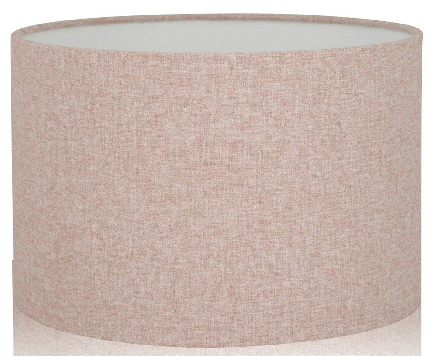 MIRA Brushed Linen Style Drum LAMPSHADE Ceiling Pendant OR Table Lamp Shade (Blush Pink, 12''(30cm))