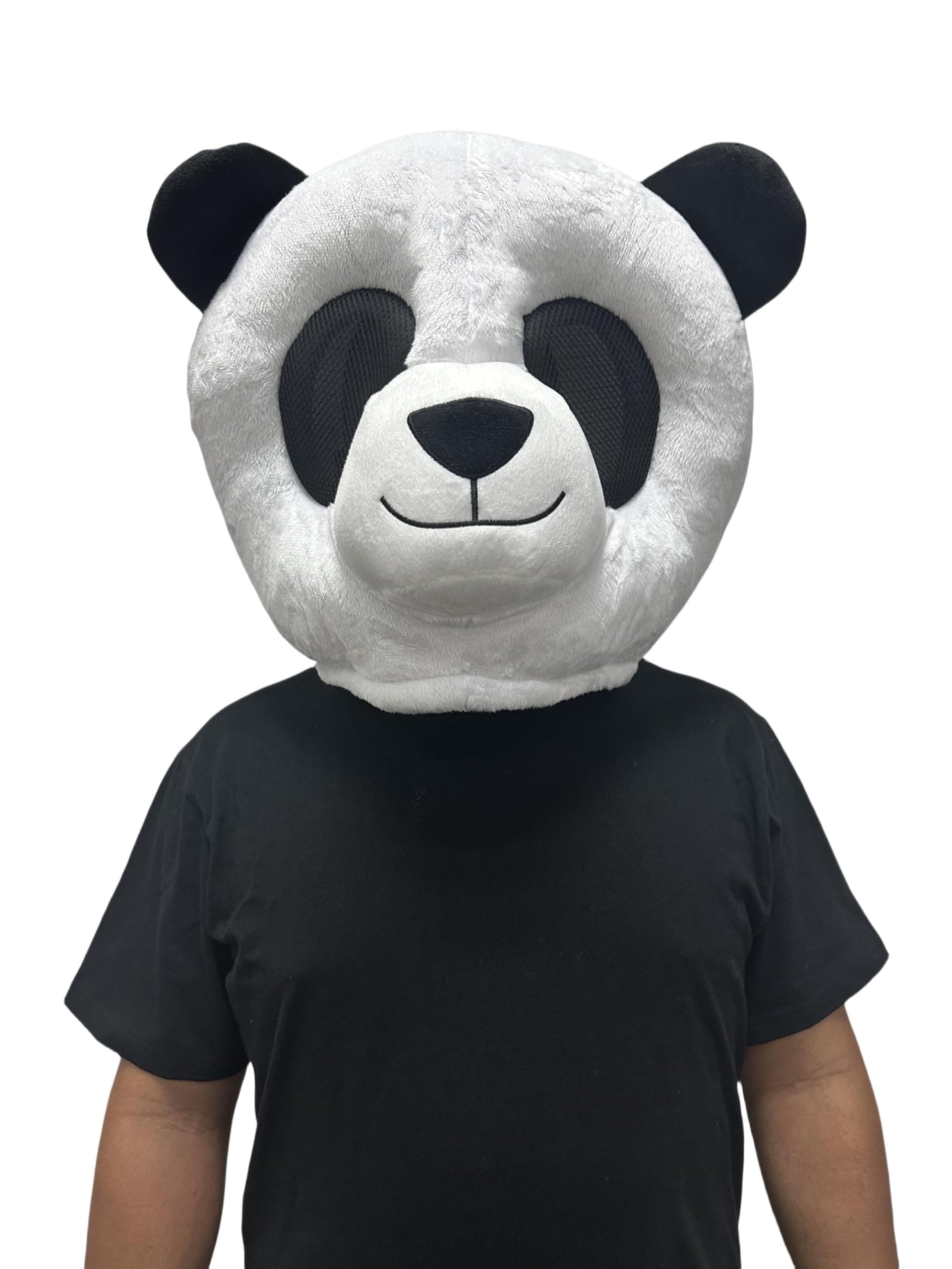 Plush Panda Mask Halloween Animal Mascot Head Costume Christmas