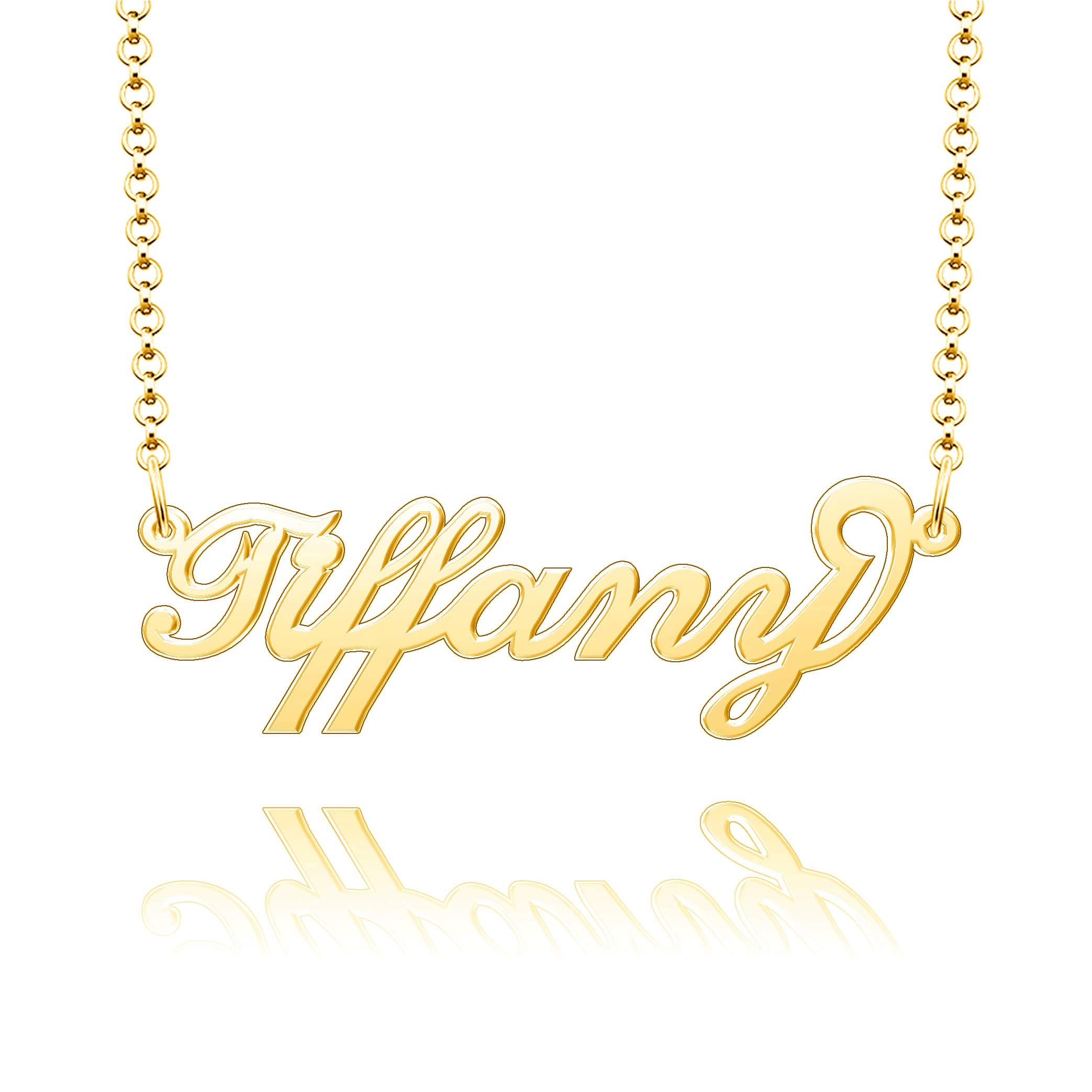 Infinite Memories 925 Sterling Silver Custom Made Pendant Personalized Gold Plated Name Necklace for Mom Women Girls