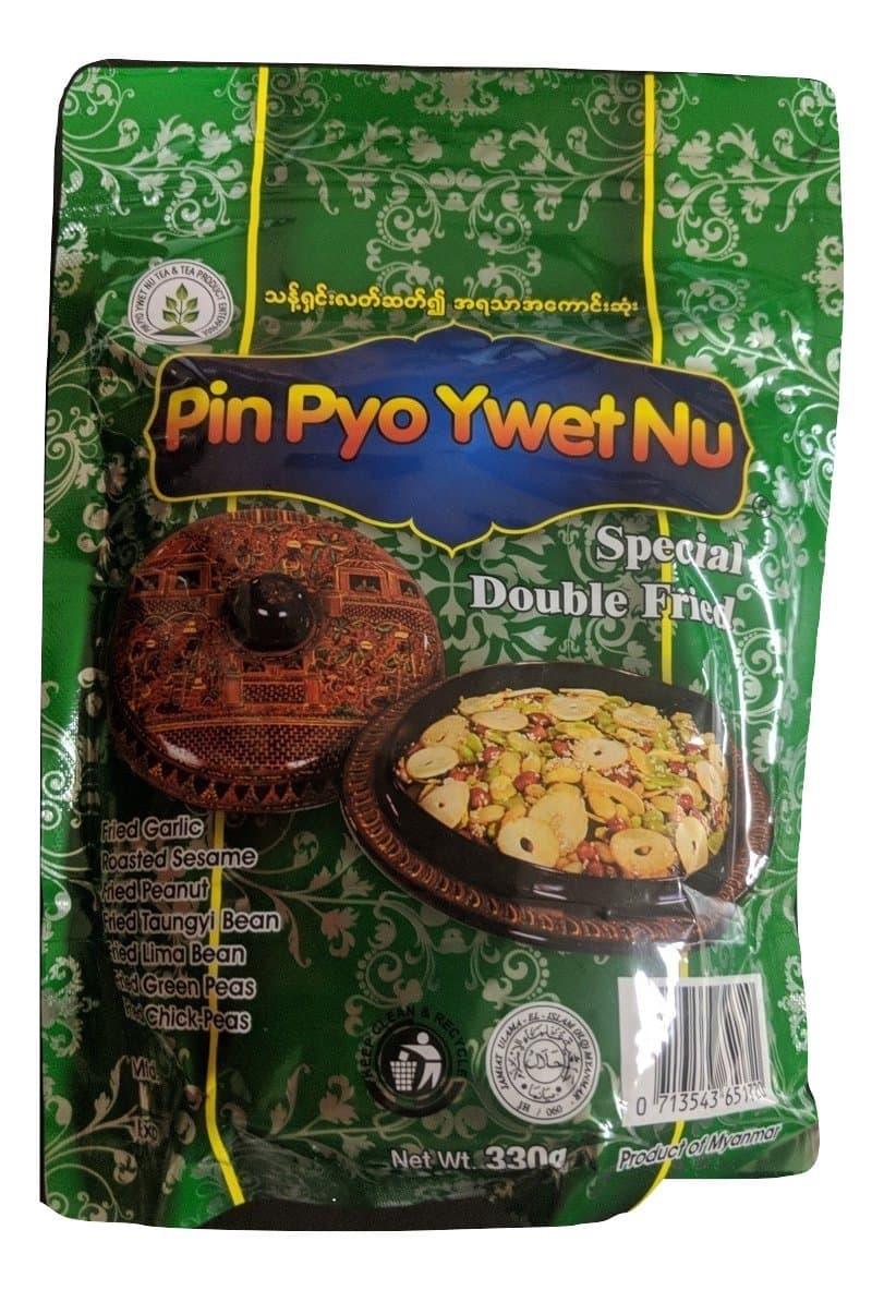 Crispy Mixed Beans (ပင္ပိ်ဳရြက္ႏု) ပဲႏွစ္ျပန္ေႀကာ္