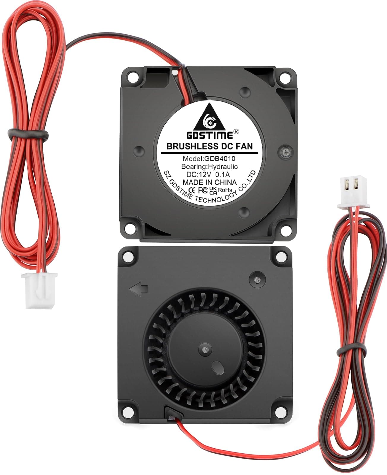 Blower Fan 12V 2 Pack 40mm 40x10mm 4010 DC Brushless Cooling for 3D Printer