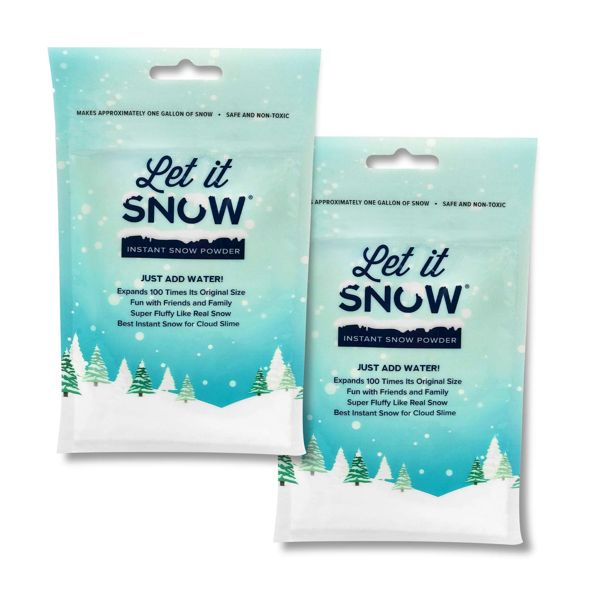 Let it Snow Instant Snow Powder - Made in The USA Premium Fake Artificial Snow - Great for Holiday Snow Decorations and Slime
