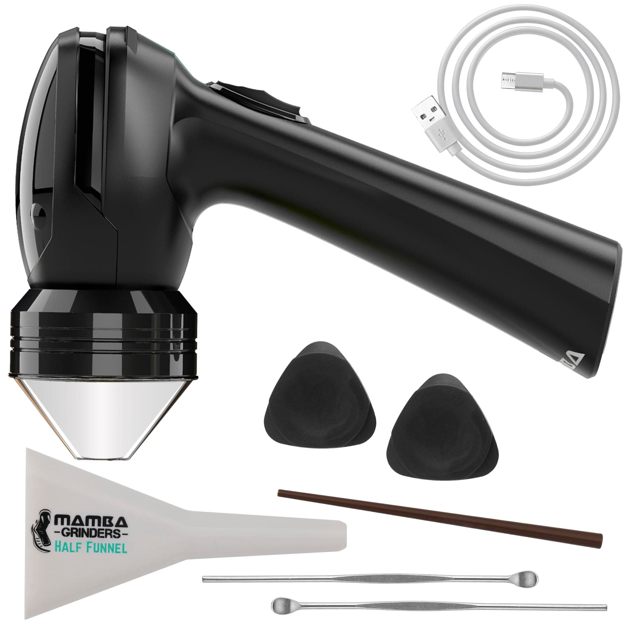 Mamba Grinder Electric Spice Grinders. Easy to Load One-Handed Use 1g USB Rechargeable Mill