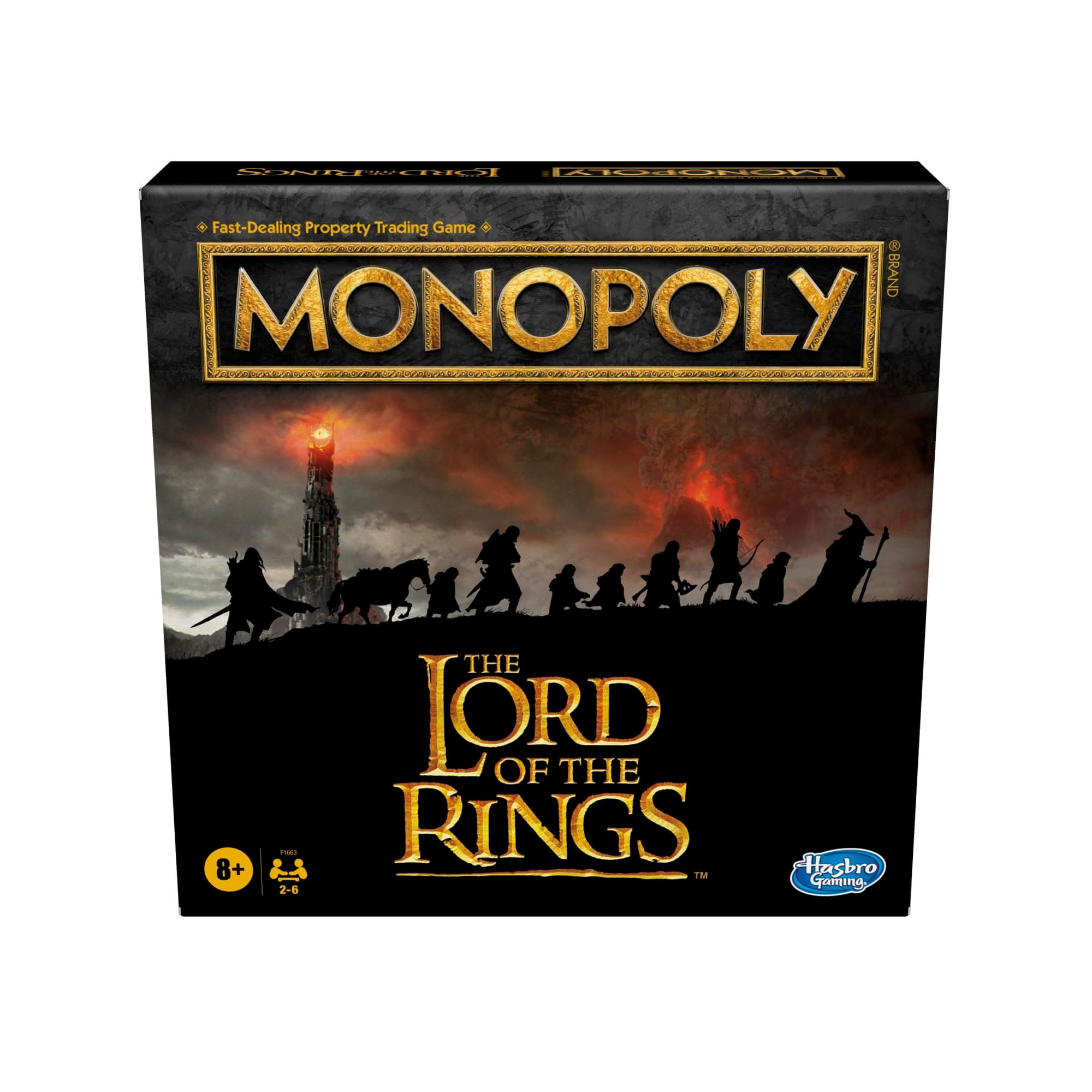 Monopoly Hasbro Gaming : The Lord of The Rings Edition Board Game Inspired by The Movie Trilogy, Play as a Member of The Fellowship, Ages 8 and Up (Amazon Exclusive)