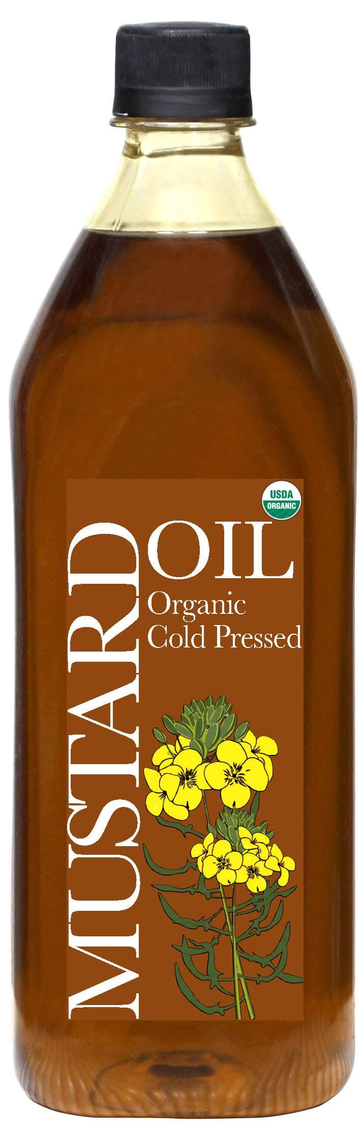 Daana Mustard Oil: CERTIFIED USDA ORGANIC, EXTRA VIRGIN, COLD PRESSED 34 Oz (Pack of 1)