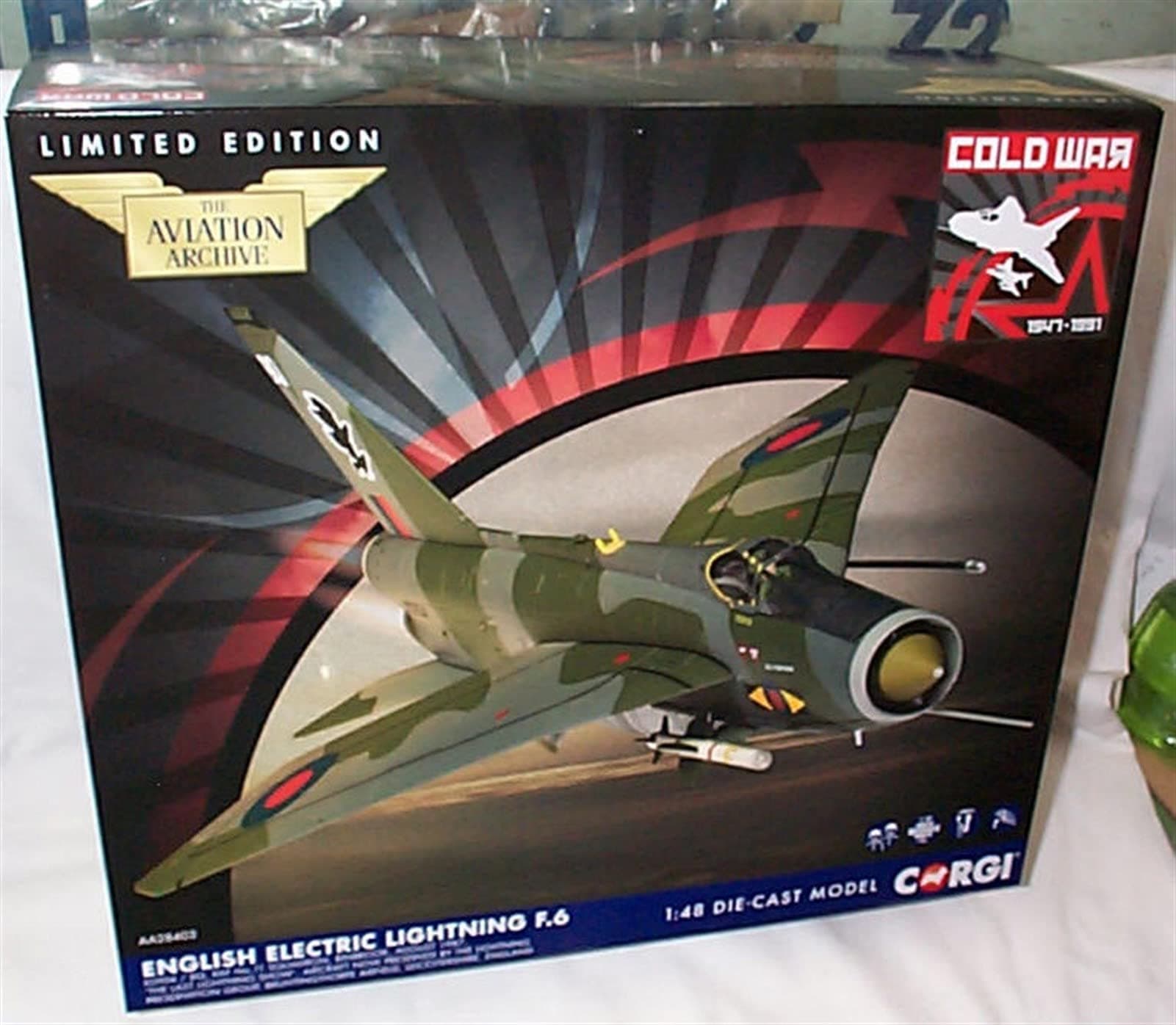 corgi aviation archive English Electric Lightning F6 XS904 BQ aircraft 1:48 scale limited edition diecast model, (AA28403-02)