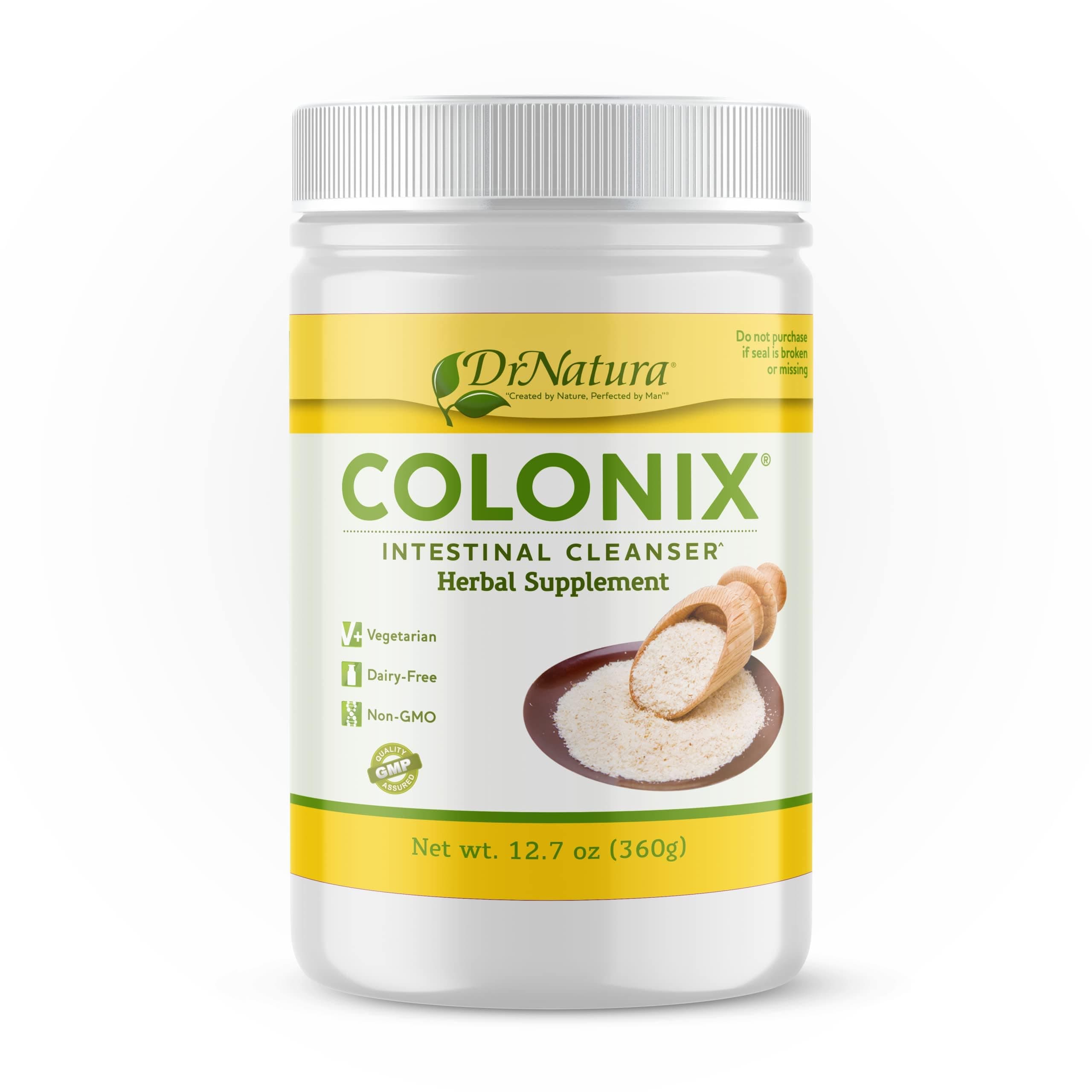 Colonix Intestinal Cleanser, All-Natural Daily Fiber, Colon Detox and Cleanse, Supports Healthy Colon, Intestines, Gut, 30 Day Serving, 12.7 Oz.
