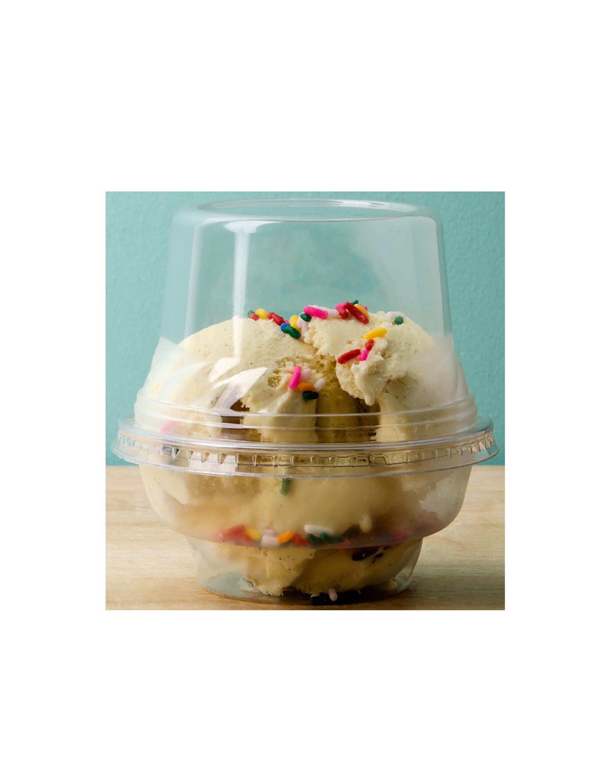 20, 50 Pieces Clear Cupcake Muffin Single Individual Dome Container Box Plastic - Fruit Sundae Ice Cream Dessert Cup (2.5 Inch)