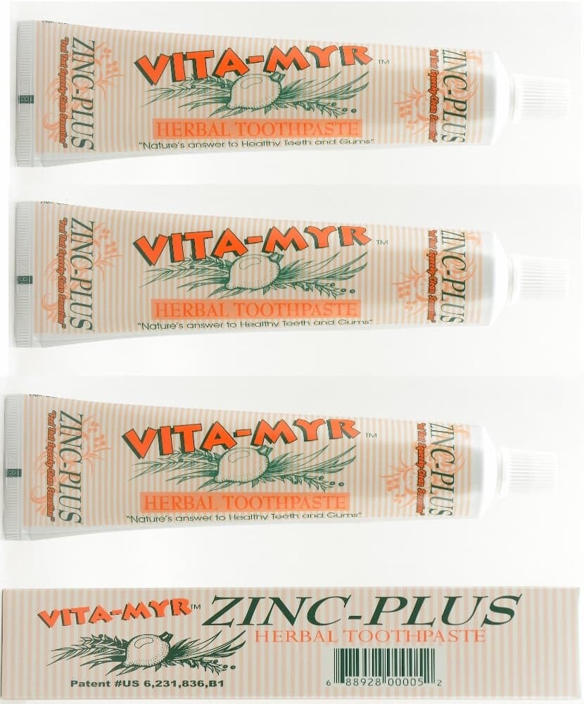 3 Pack Zinc Plus Toothpaste 4 oz