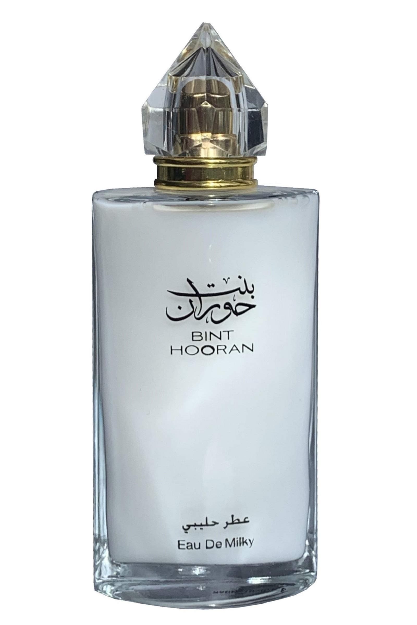 Bint Hooran Muthabbat Perfumed Milky Spray for Abaya & Clothing by Ard Al Zaafaran. Bergamot, Lemon, Mignonette, Saffron, Lily of the valley, Blue Lotus, Tahiti Vetiver, Musk, Sandalwood