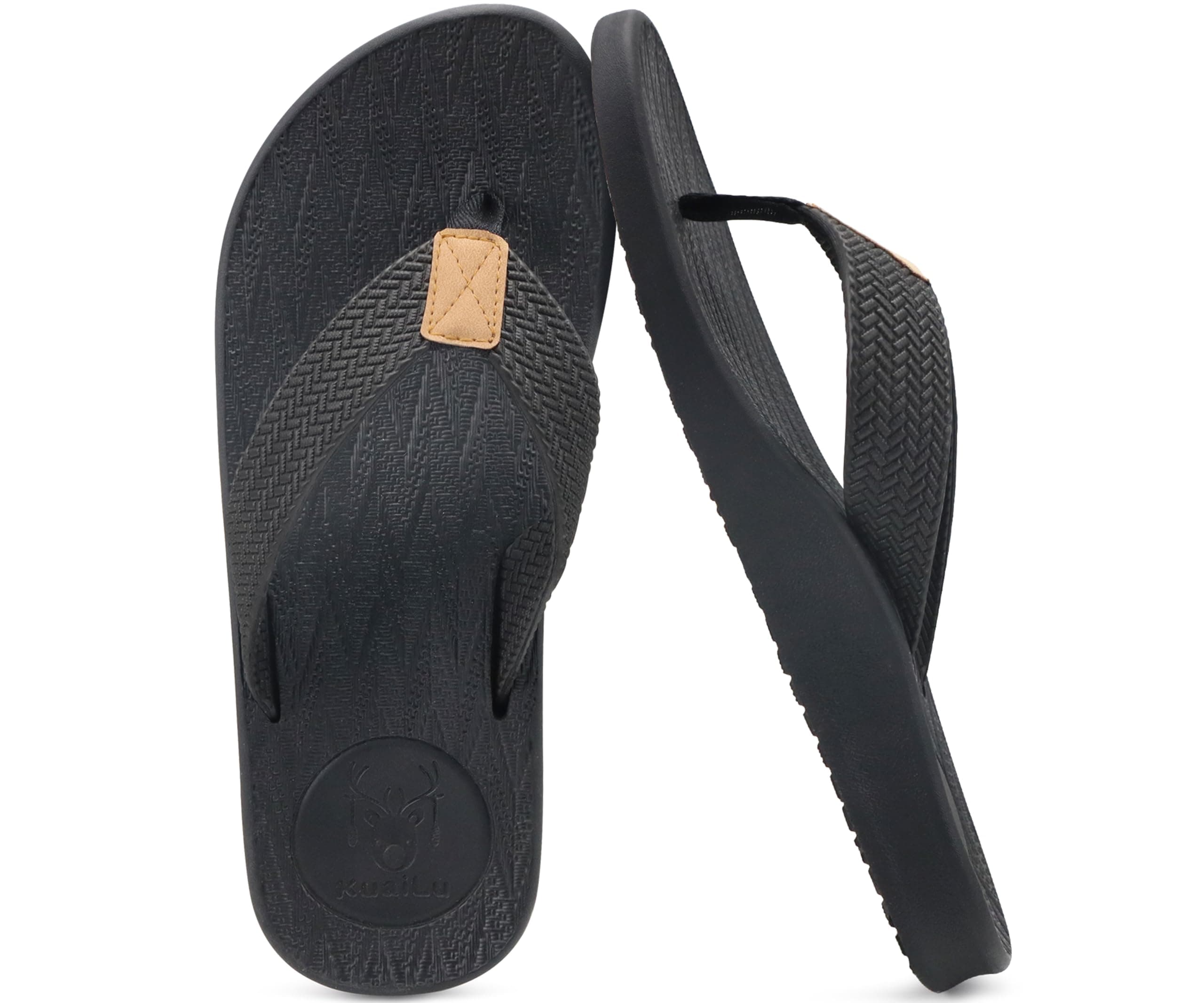 Mens Flip Flops Arch Support Comfortable Summer Beach Thong Sandals Yoga Foam Cushion Slip on Slippers