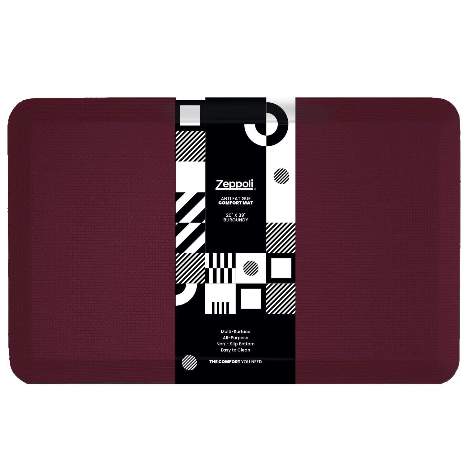 Royal Anti Fatigue Comfort Floor Mat by Zeppoli - Kitchen Mat - Standing Desk Mat - Perfect for Home, Office, and Garage - Non-Slip - (Burgundy, 20 x 39 x 3/4 inch)