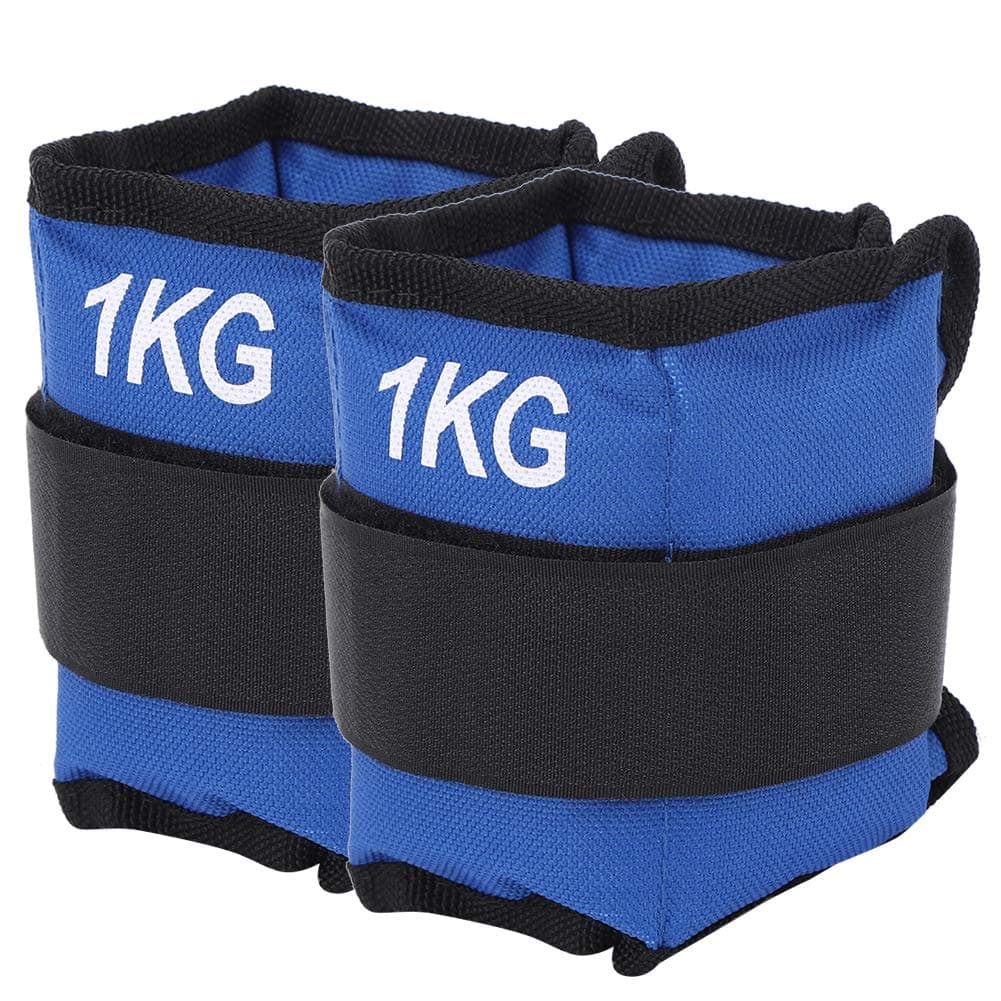 Ankle Weights 1KG, Blue 1KG Sand Bag Weights, Practical Wrist Weights Ankle Weights Women Men for Fitness Jogging Walking Exercise (1kg)