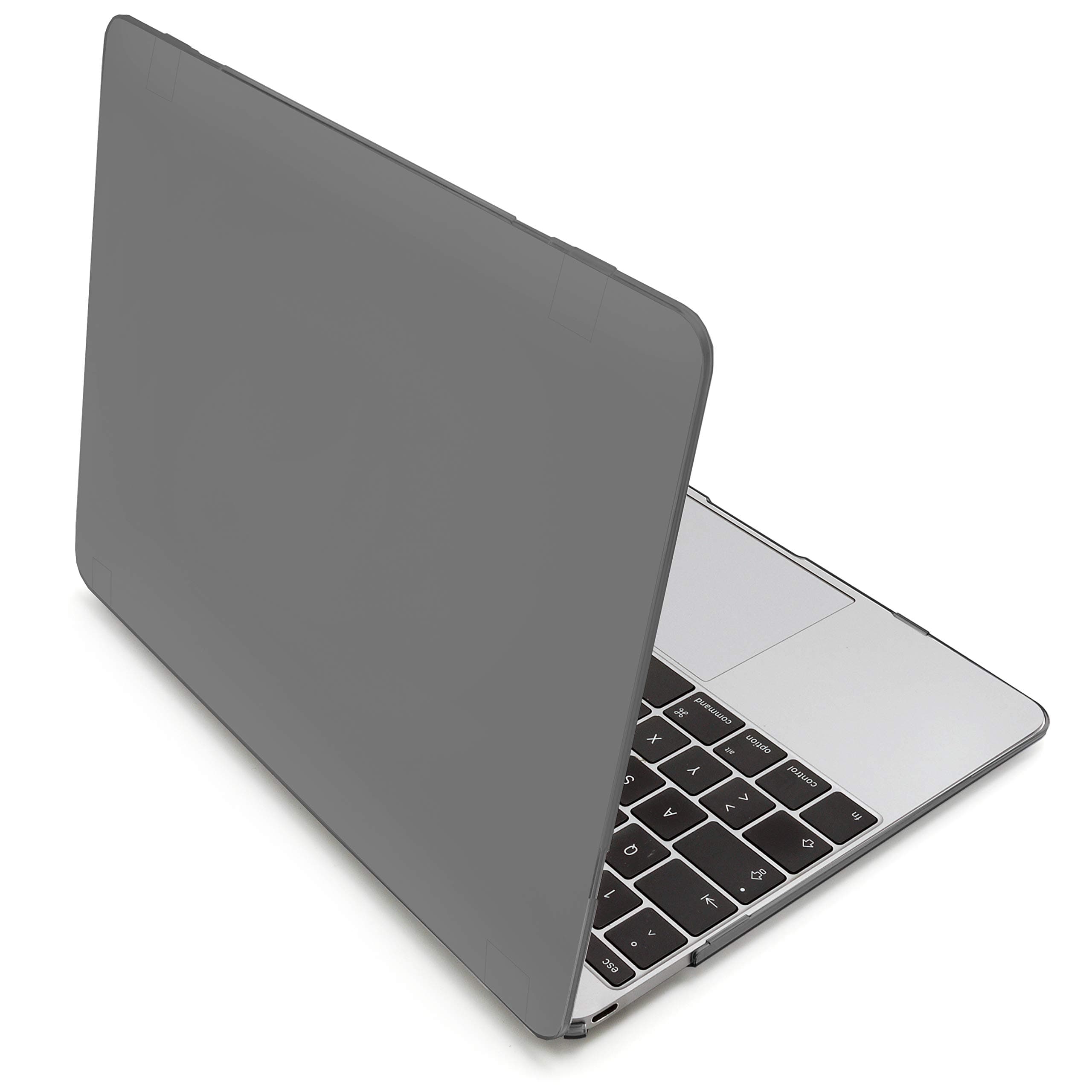 MyGadget Matte Case compatible with Apple MacBook 12 inch Retina Touchbar - Slim Cover Snap-On Protection - Hardshell in Grey