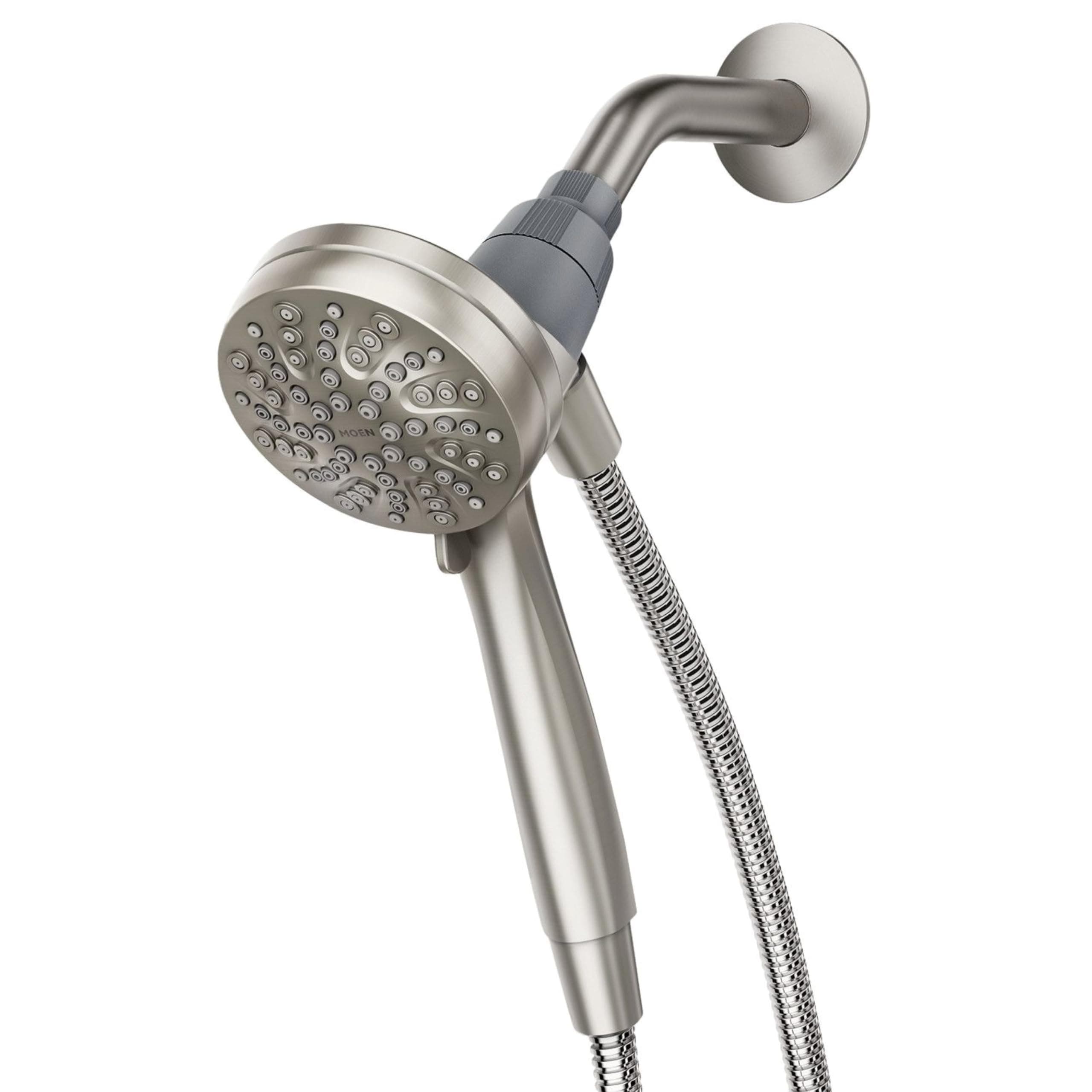 Engage Magnetix Spot Resist Brushed Nickel Eco-Performance 3.5-Inch Six-Function Detachable Handheld Showerhead with Magnetic Docking System, 26100EPSRN