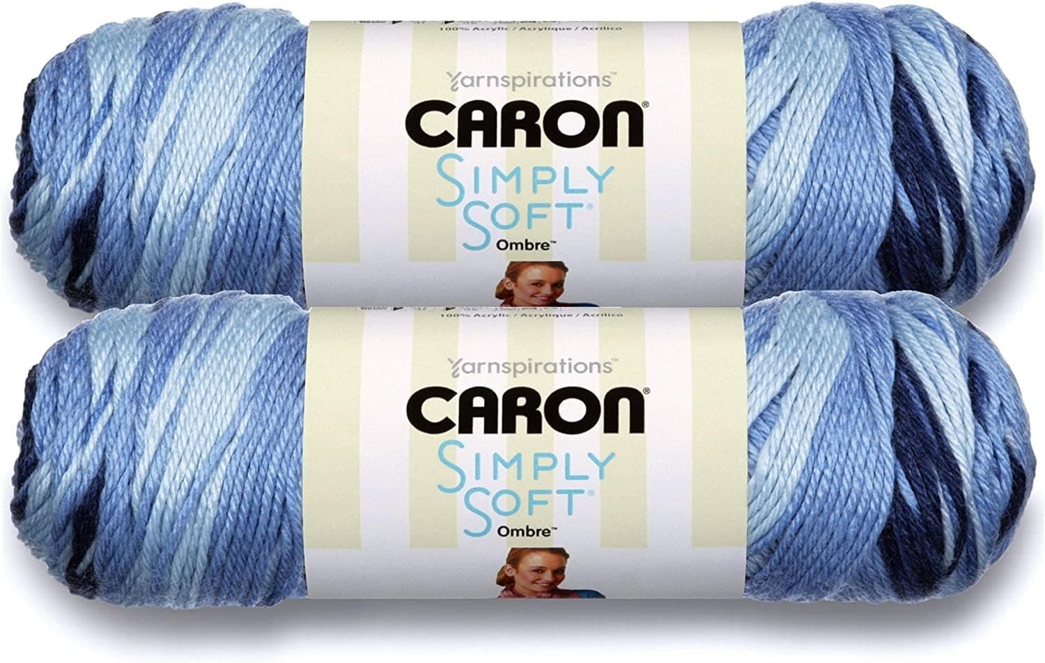 Simply Soft Ombre Yarn-Saturday Blue Jeans