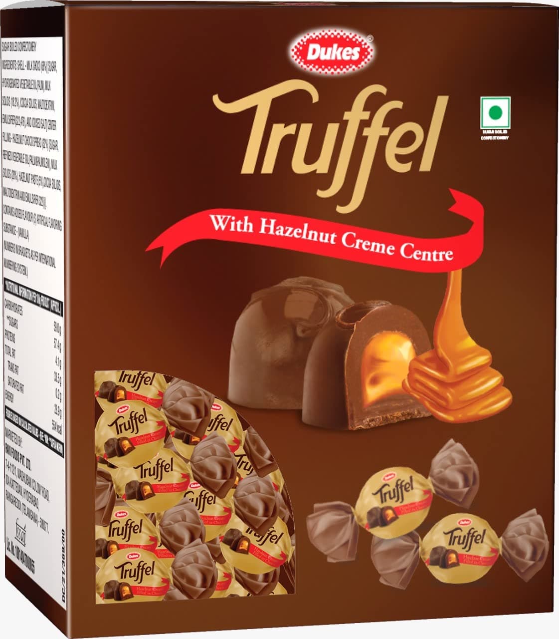 Dukes Truffle with Hazelnut centered (420gram)